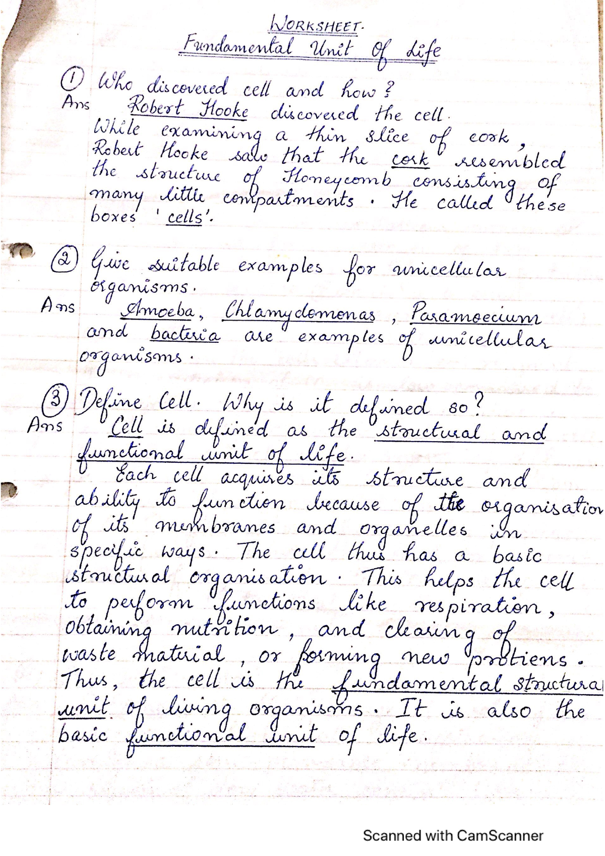 case study questions biology class 9 fundamental unit of life