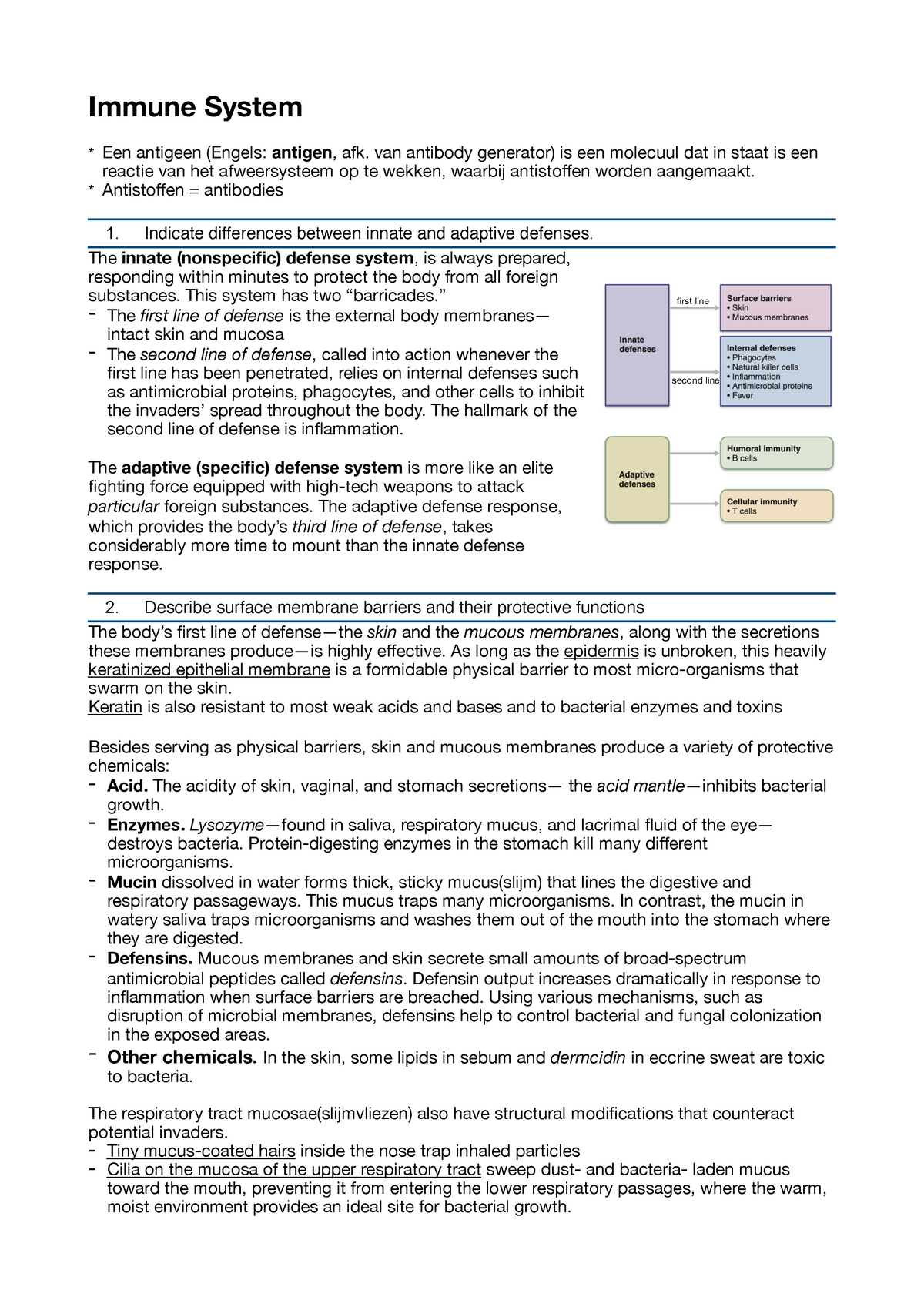 Immune system - answers on the studygoals - Anatomy and Physiology ...