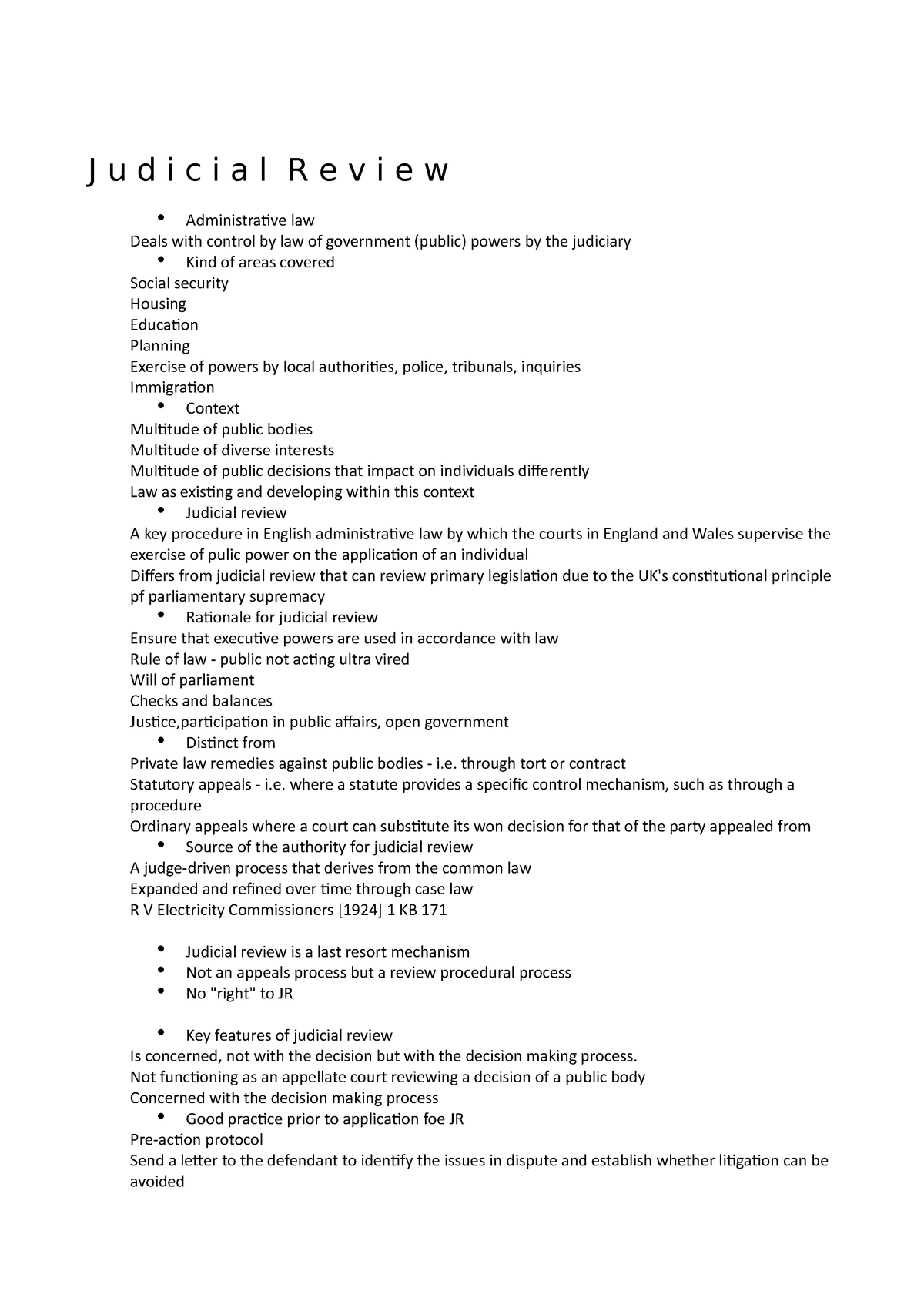 judicial review assignment