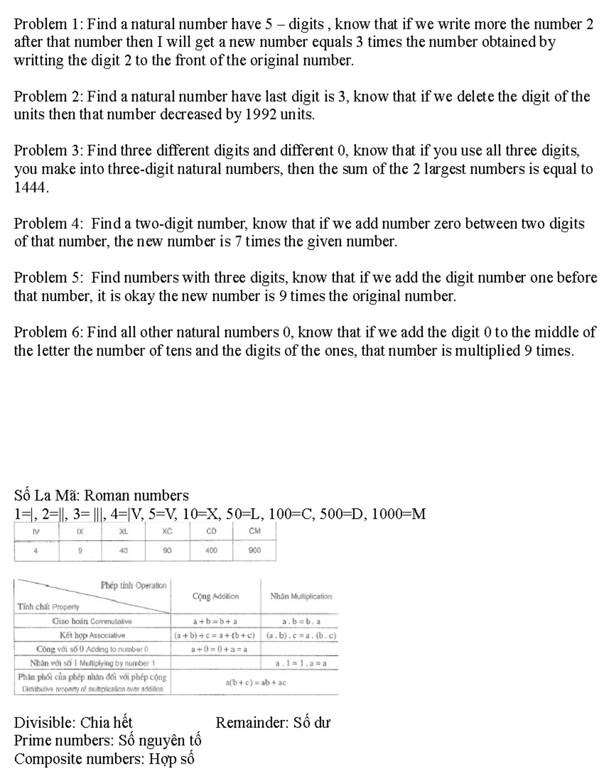 Exercise l6 mathematic problem 1 find a natural number have 5