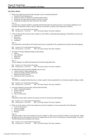 Ch. 18 Test Bank - Gould's Ch. 18 Test Bank - Chapter 18: Urinary ...