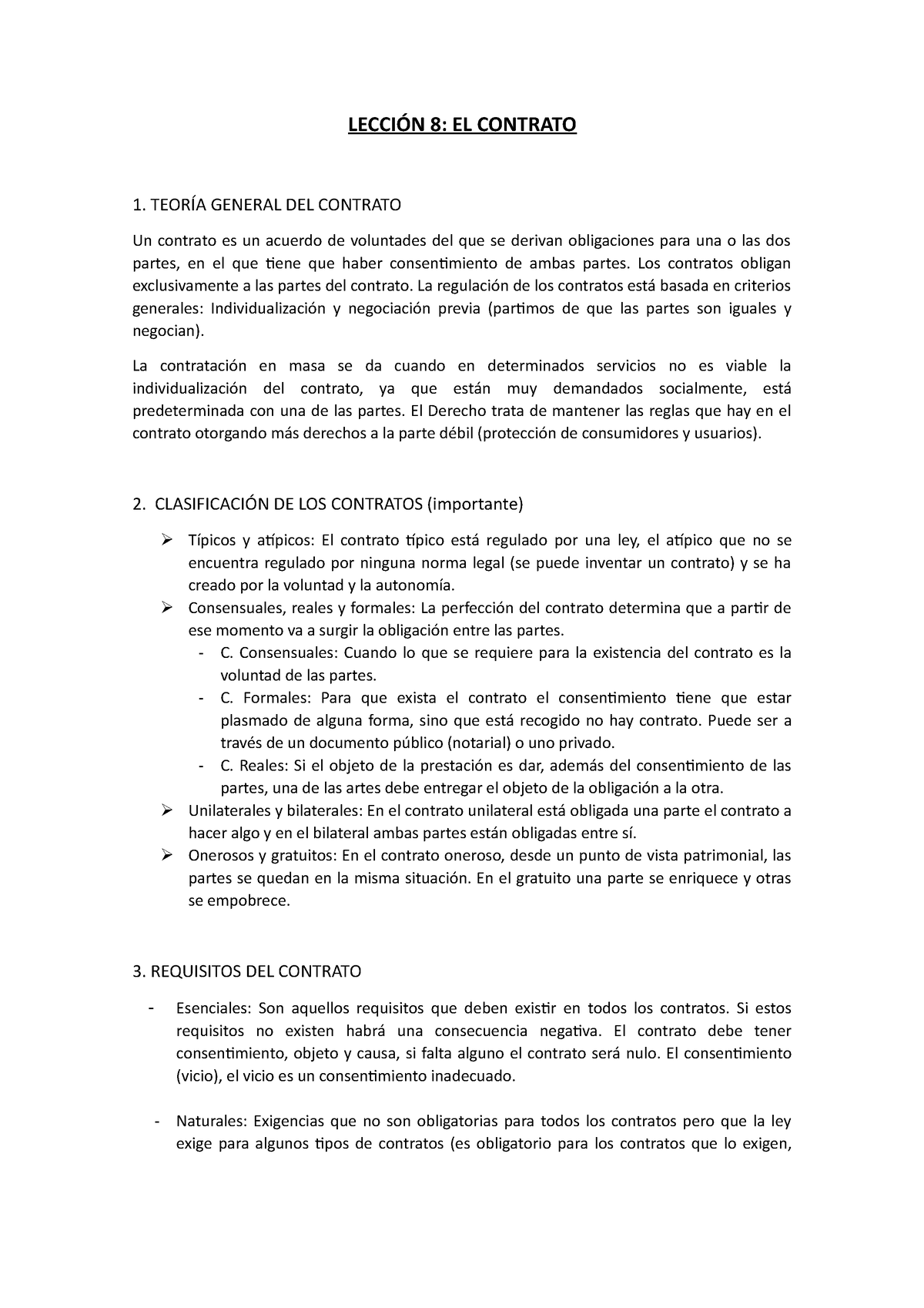 Wuolah Free Leccion 8 LecciÓn 8 El Contrato 1 TeorÍa General Del Contrato Un Contrato Es Un 2612