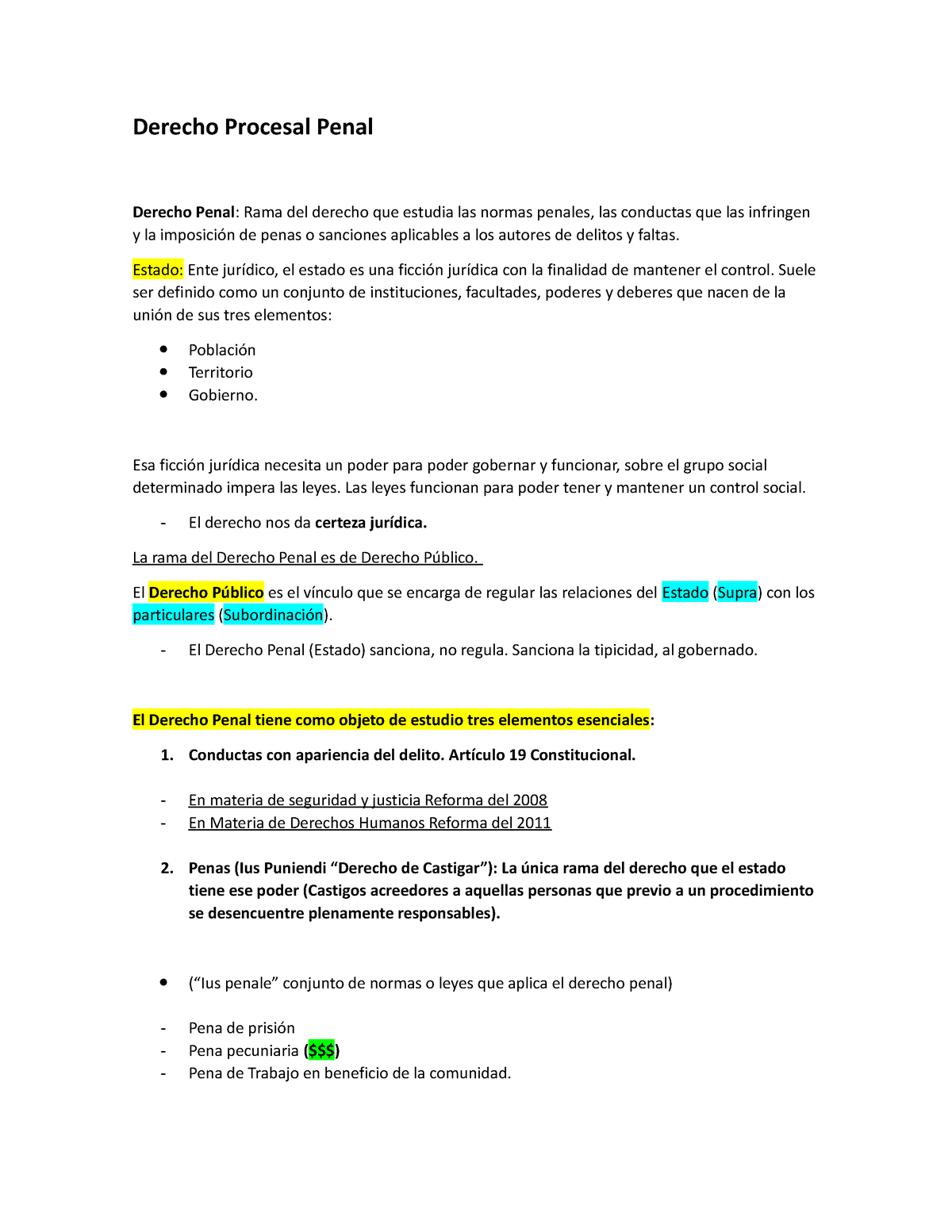 Derecho Procesal Penal - Derecho Procesal Penal Derecho Penal: Rama Del ...