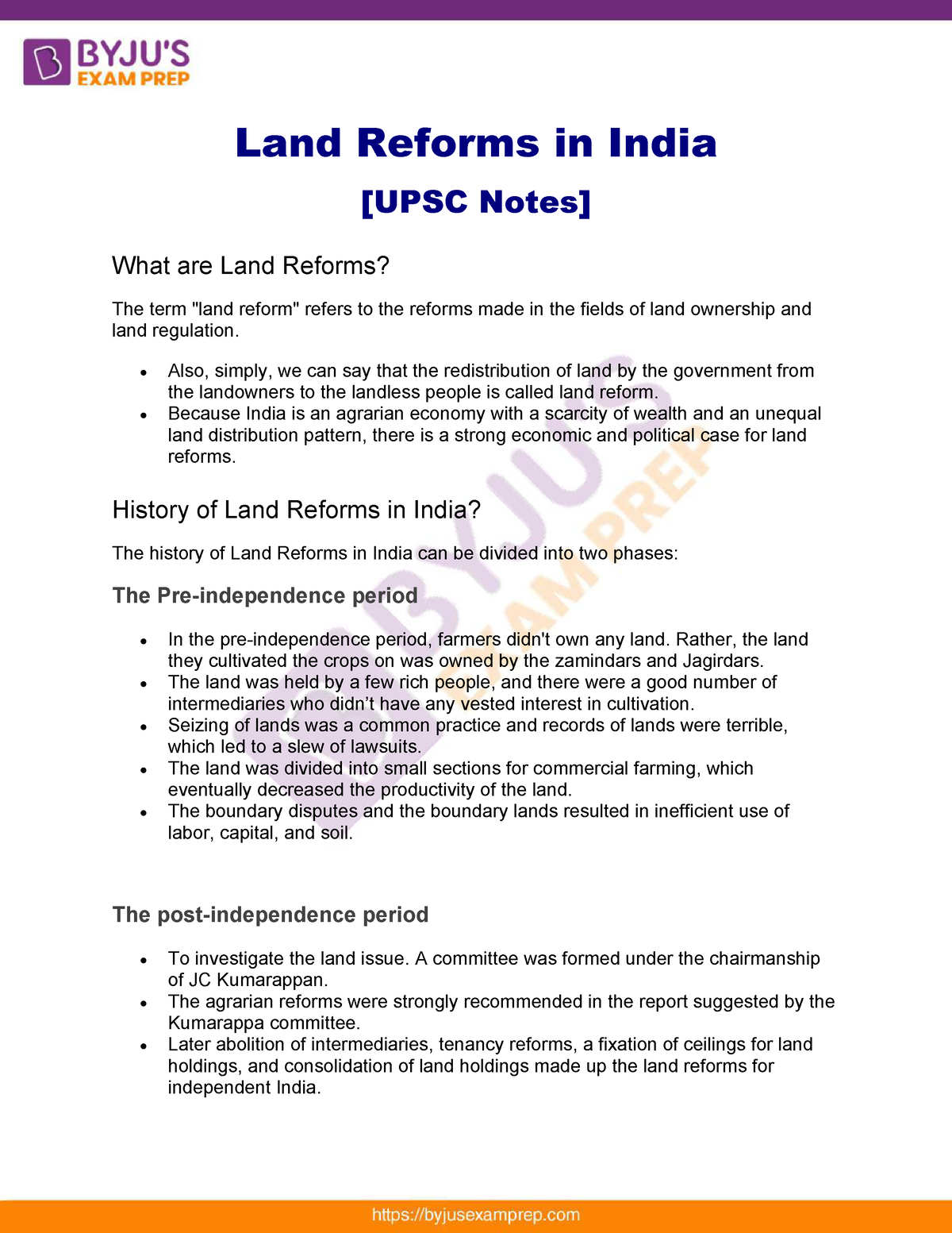 Land Reforms In India Upsc Notes 81 Land Reforms In Indi A UPSC 