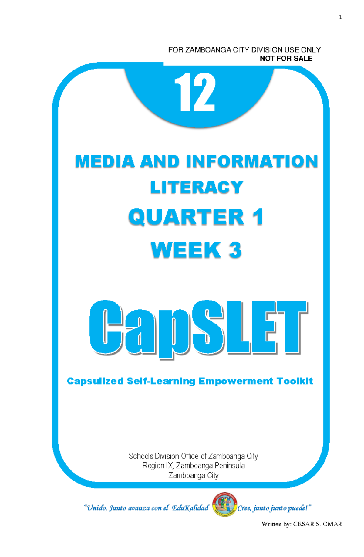 MIL Q1 W3 D1 CA 1 - help - MEDIA AND INFORMATION LITERACY QUARTER 1 ...