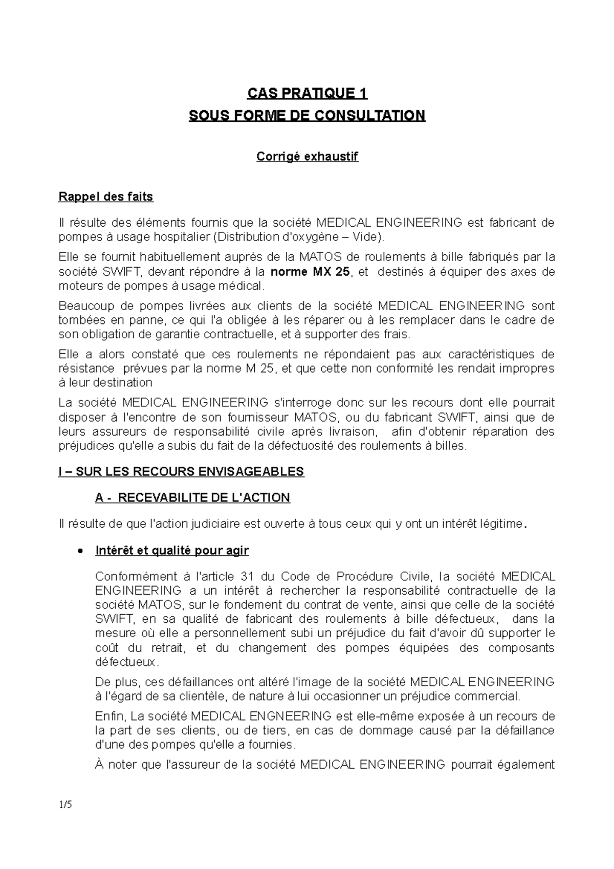 Cas Concret Infirmier Corrigé – Cas Concret Aide Soignante – UQJFK