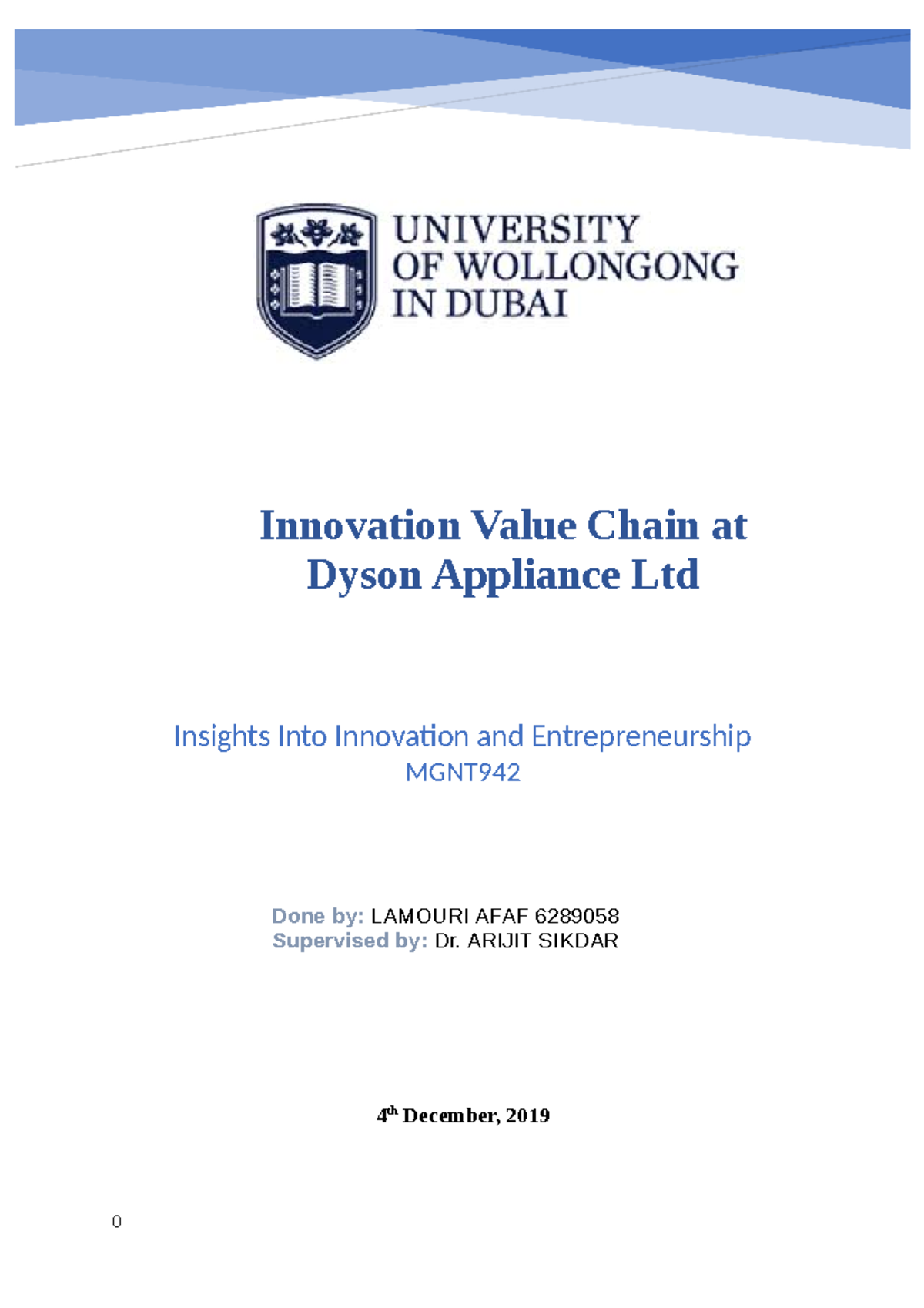 Dyson innovation value chain Done by LAMOURI AFAF 6289058 Insights
