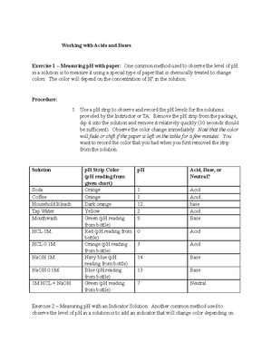 Lab 4 - Lab - ACIDS, BASES, AND PH LAB 4 Working with Acids and Bases ...