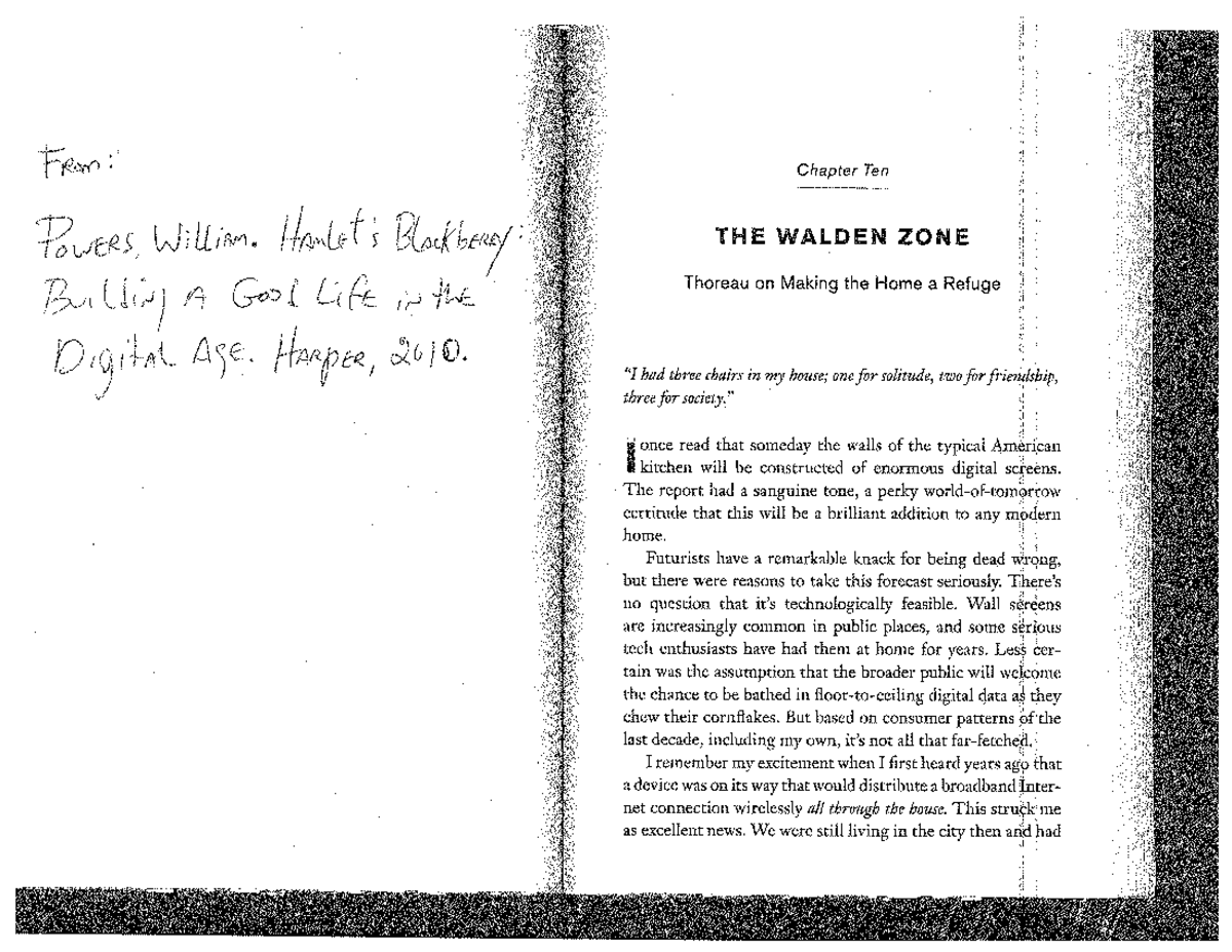 thoreau walden essay