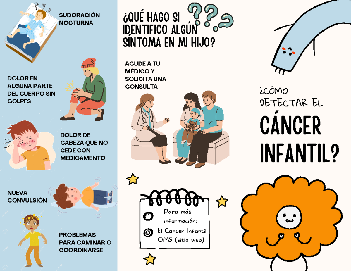 Cancerinfantil - triptico de cancer infantil - ¿CÓMO DETECTAR EL CÁNCER ...