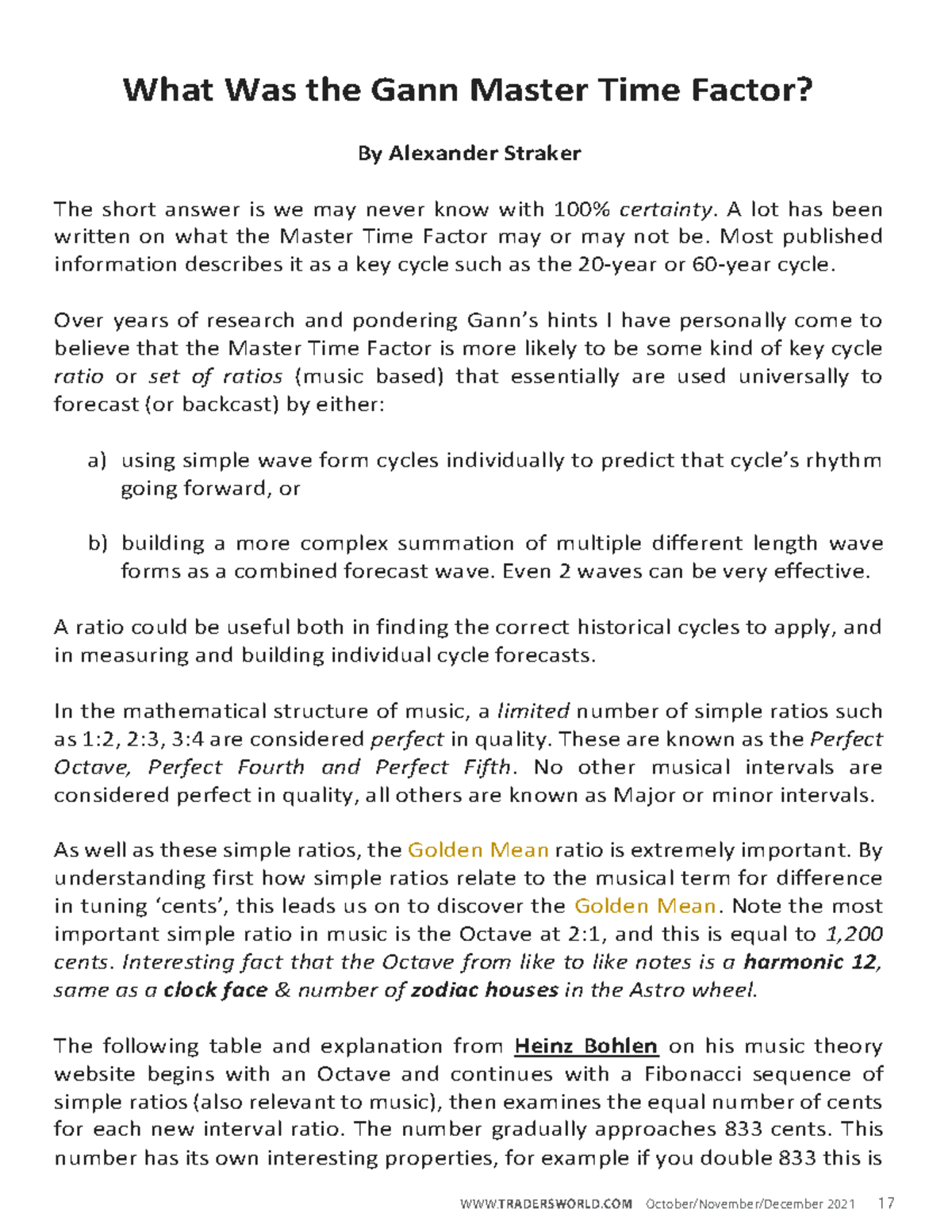 What Was the Gann Master Time Factor - A lot has been written on what ...