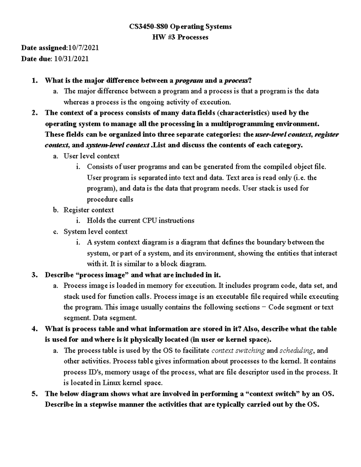 hw-3-process-operating-system-cs3450-880-operating-systems-hw-3