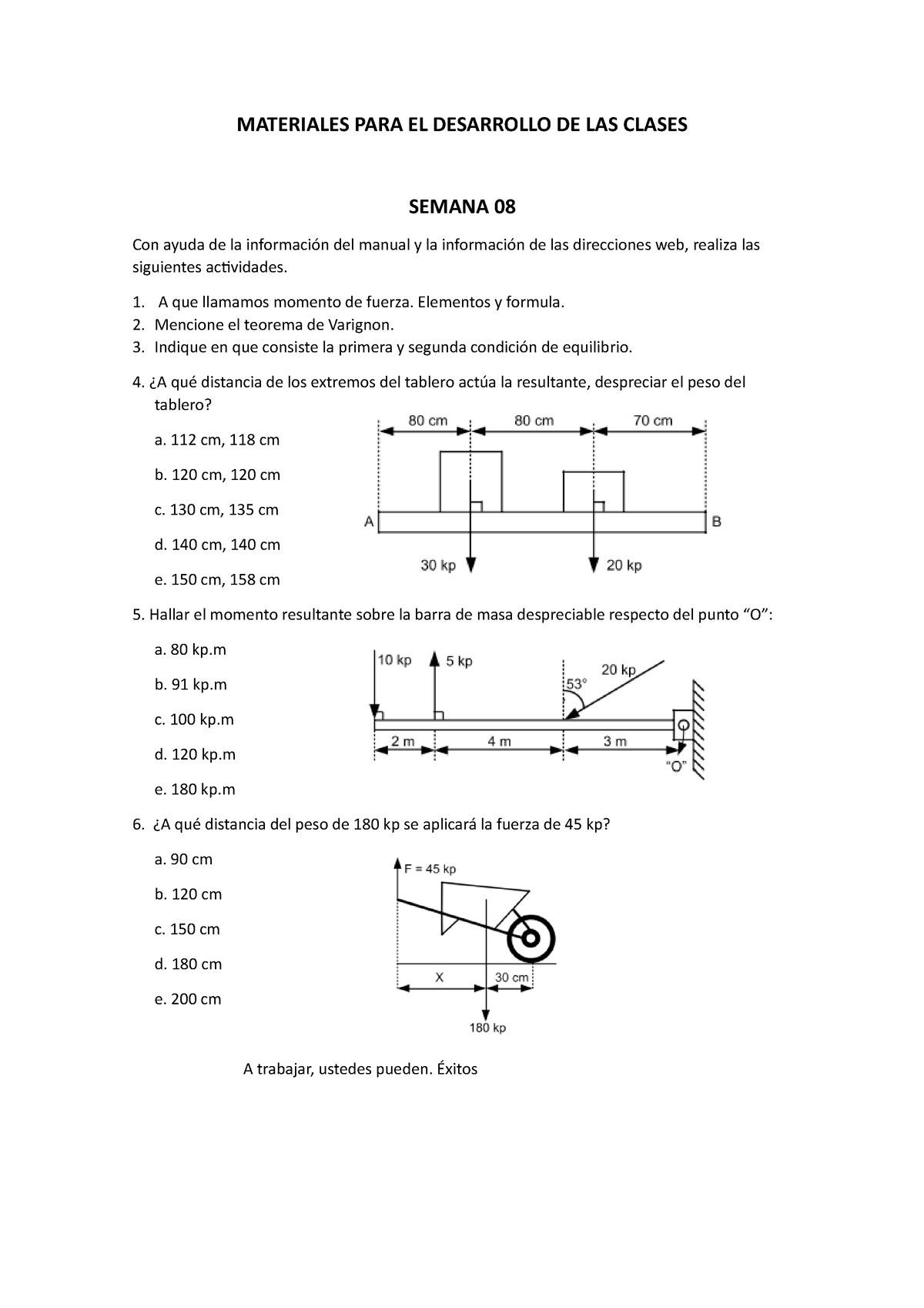 Tema 08 de F y Q - Información - MATERIALES PARA EL DESARROLLO DE LAS  CLASES SEMANA 08 Con ayuda de - Studocu