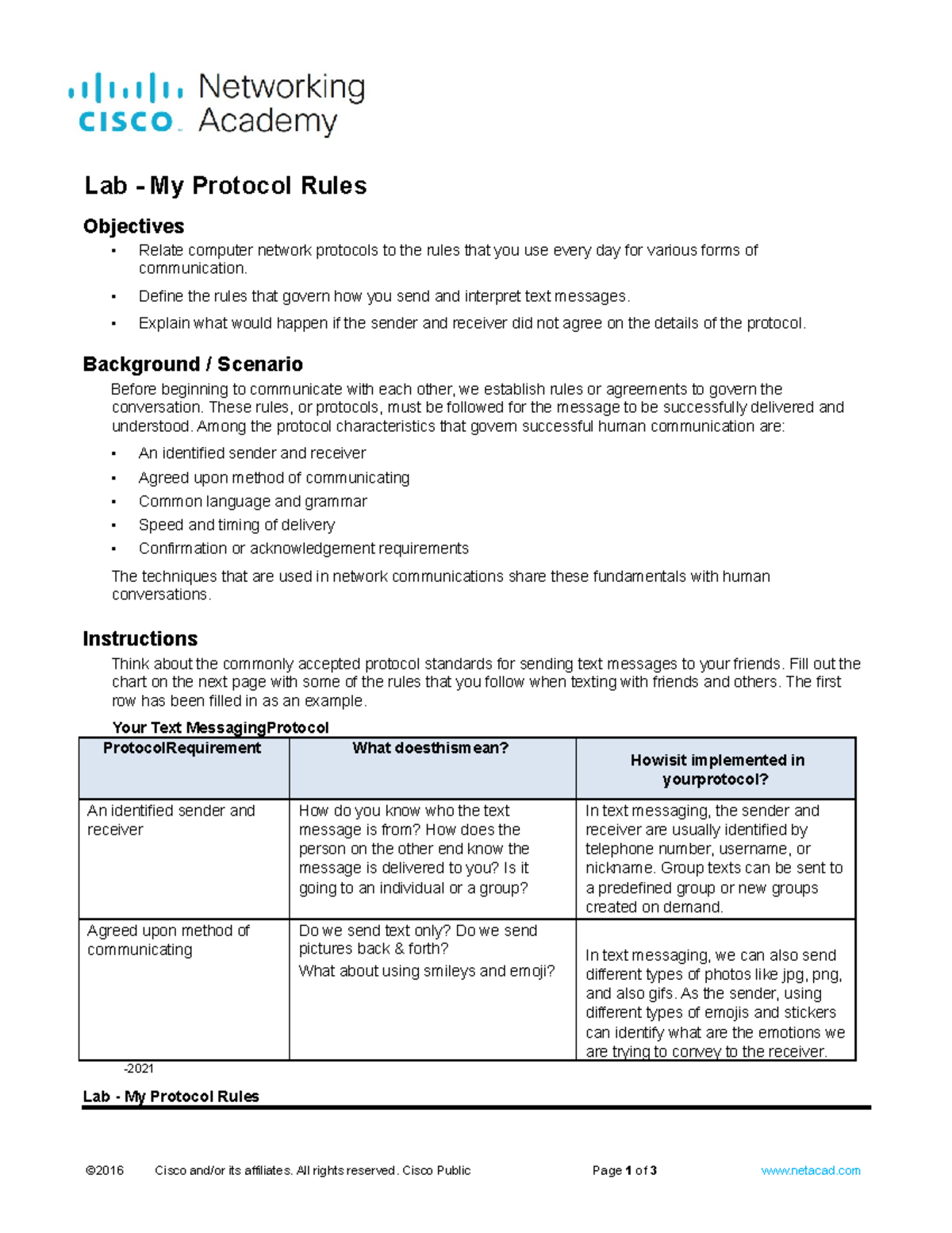 5.1.4 Lab - My Protocol Rules student - Lab - My Protocol Rules ...