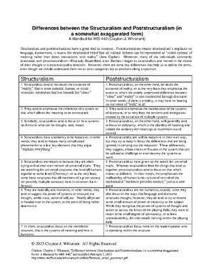Notes on Structuralism and Post-structuralism – English Notes - English ...