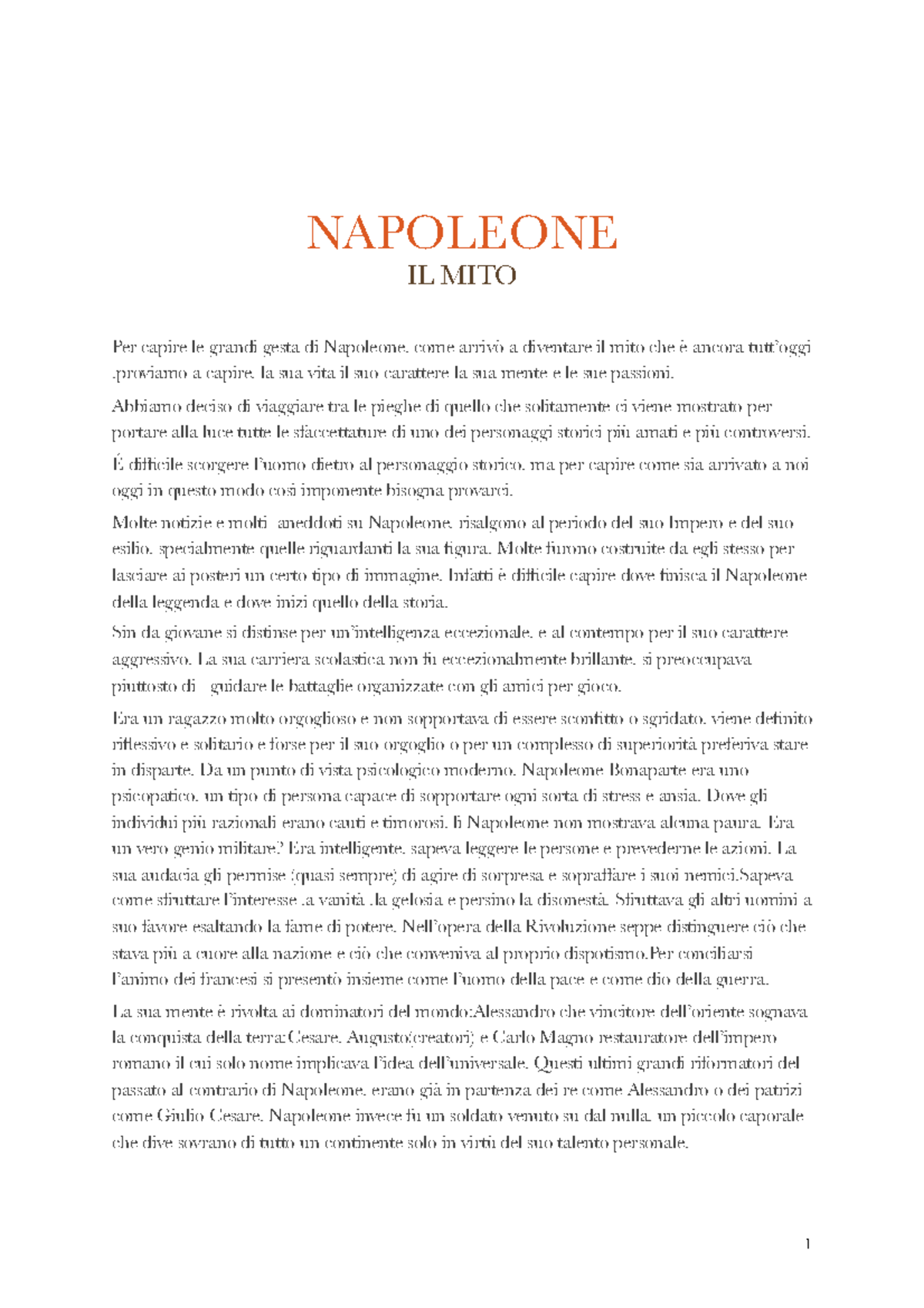 IL MITO DI NAPOLEONE - Storia Moderna - StuDocu