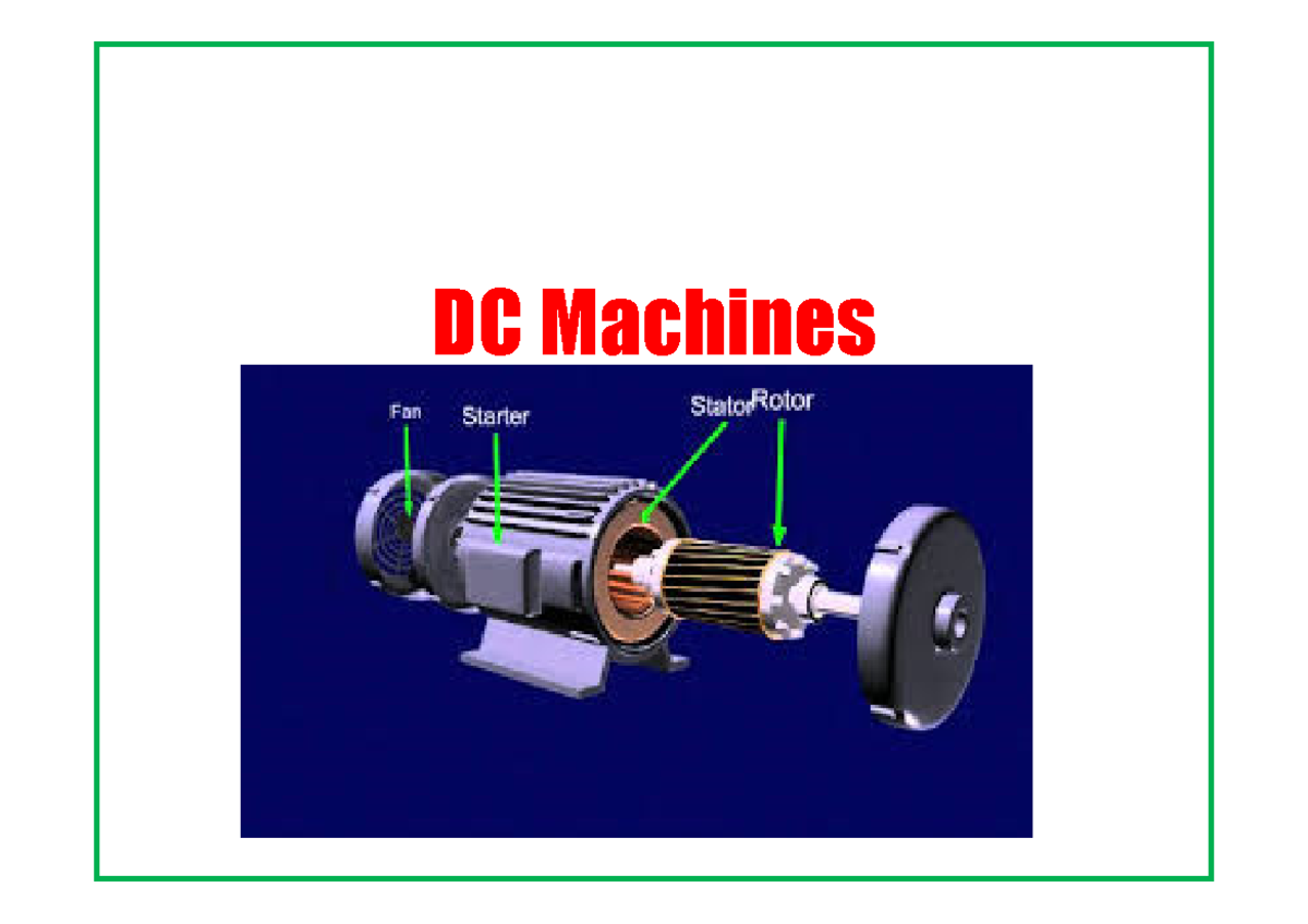 DC Generator - It Is material of electrical machine - DC Machines DC ...