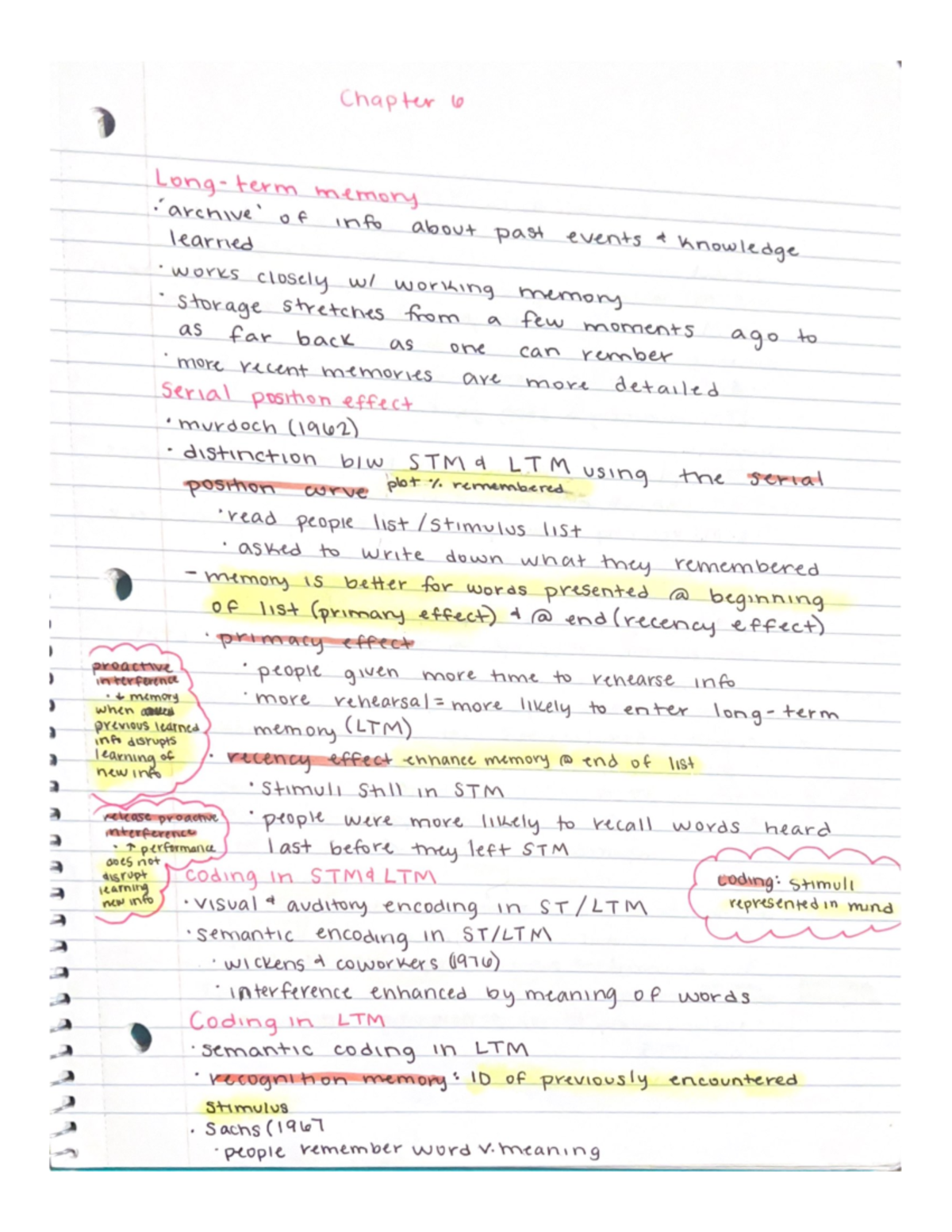 Chapter 6 - Long-term Memory: Structure - PSYC 3183 - Studocu