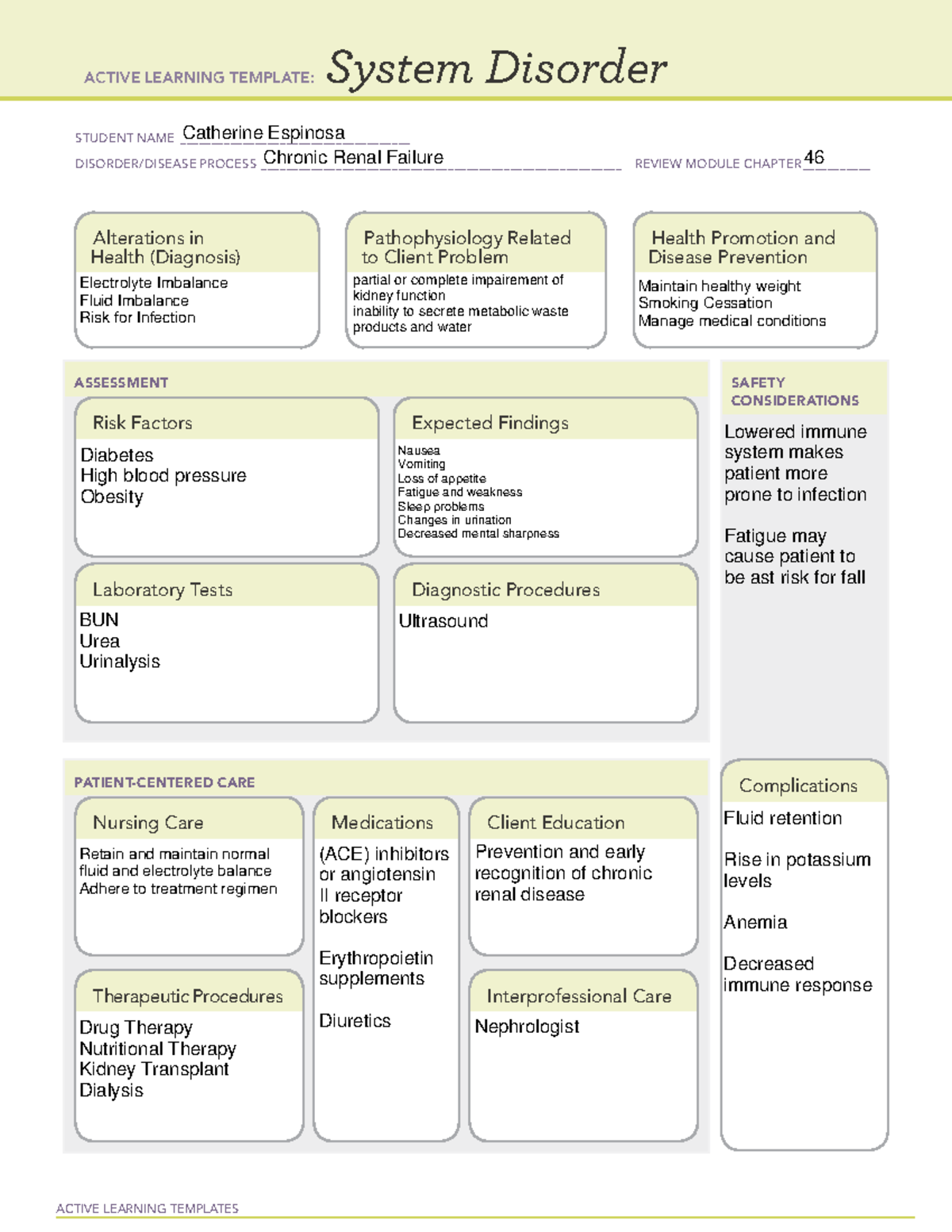 What Are The Objectives Of Care For Chronic Renal Failure