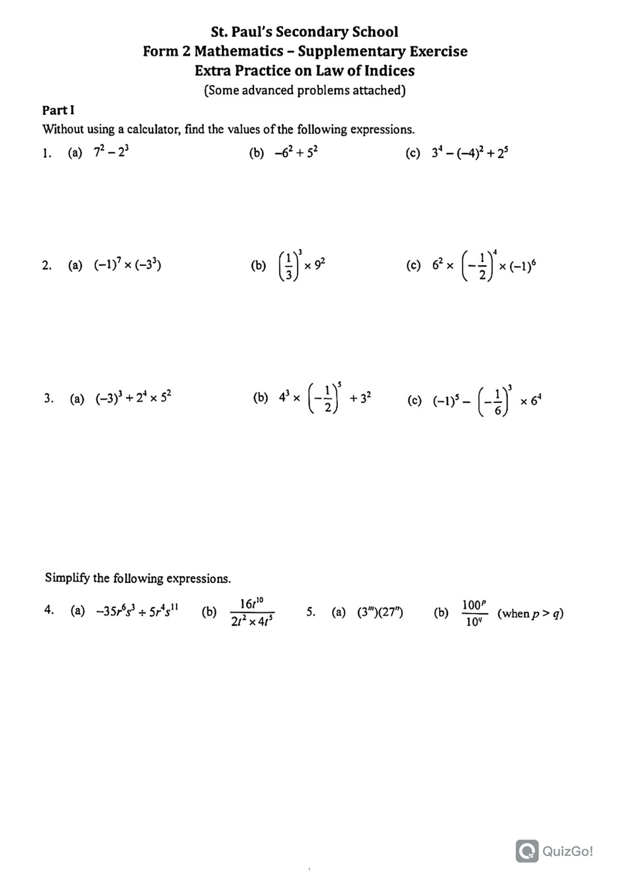 Quiz Go-Math 8th Grade Fall Test Paper - DSE Maths - Studocu