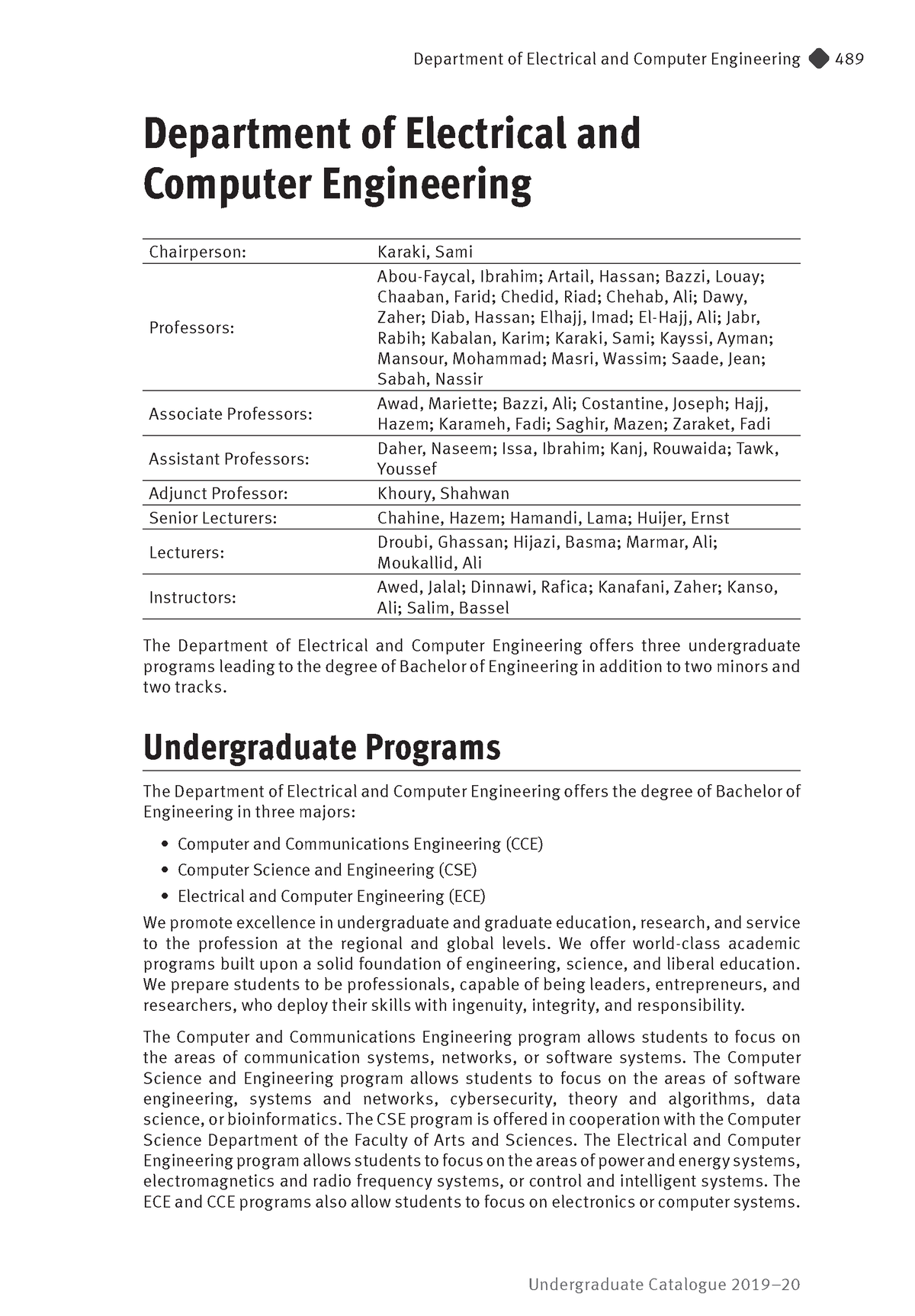 Ece - Curriculum - Department Of Electrical And Computer Engineering ...