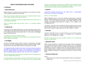Natres Finals Reviewer 1 - PERTINENT CONSTITUTIONAL PROVISIONS Art. I ...