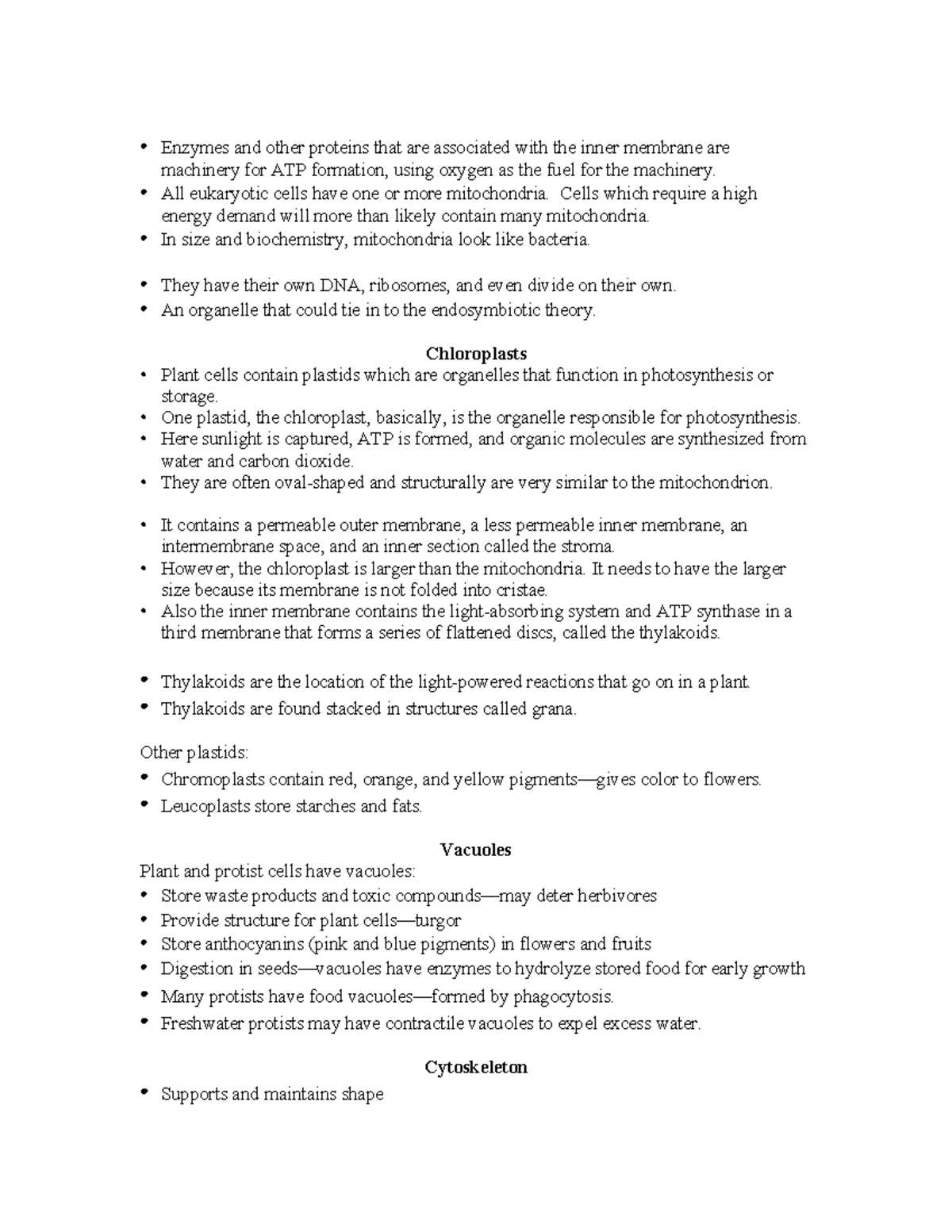 Bio 110 Lecture seven - Biology - • Enzymes and other proteins that are ...