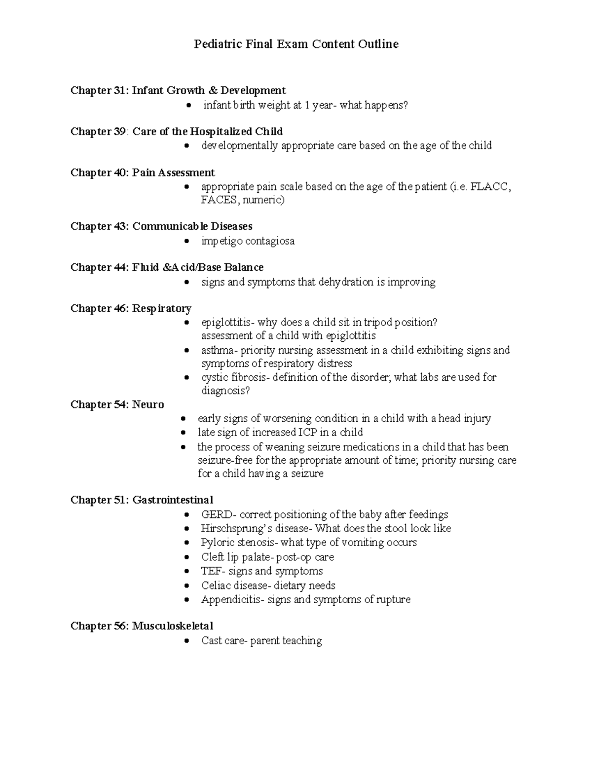 final-exam-content-outline-peds-conten-update-2022-pediatric-final