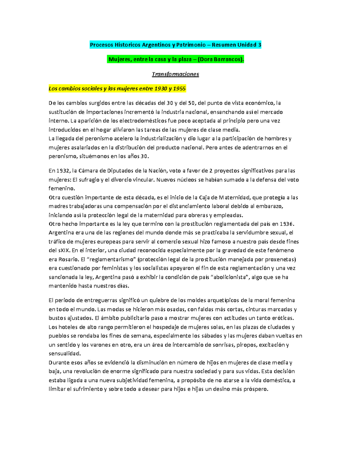 3 Phay P Resumen Unidad 3 Procesos Historicos Argentinos Y Patrimonio Resumen Unidad 3 2427