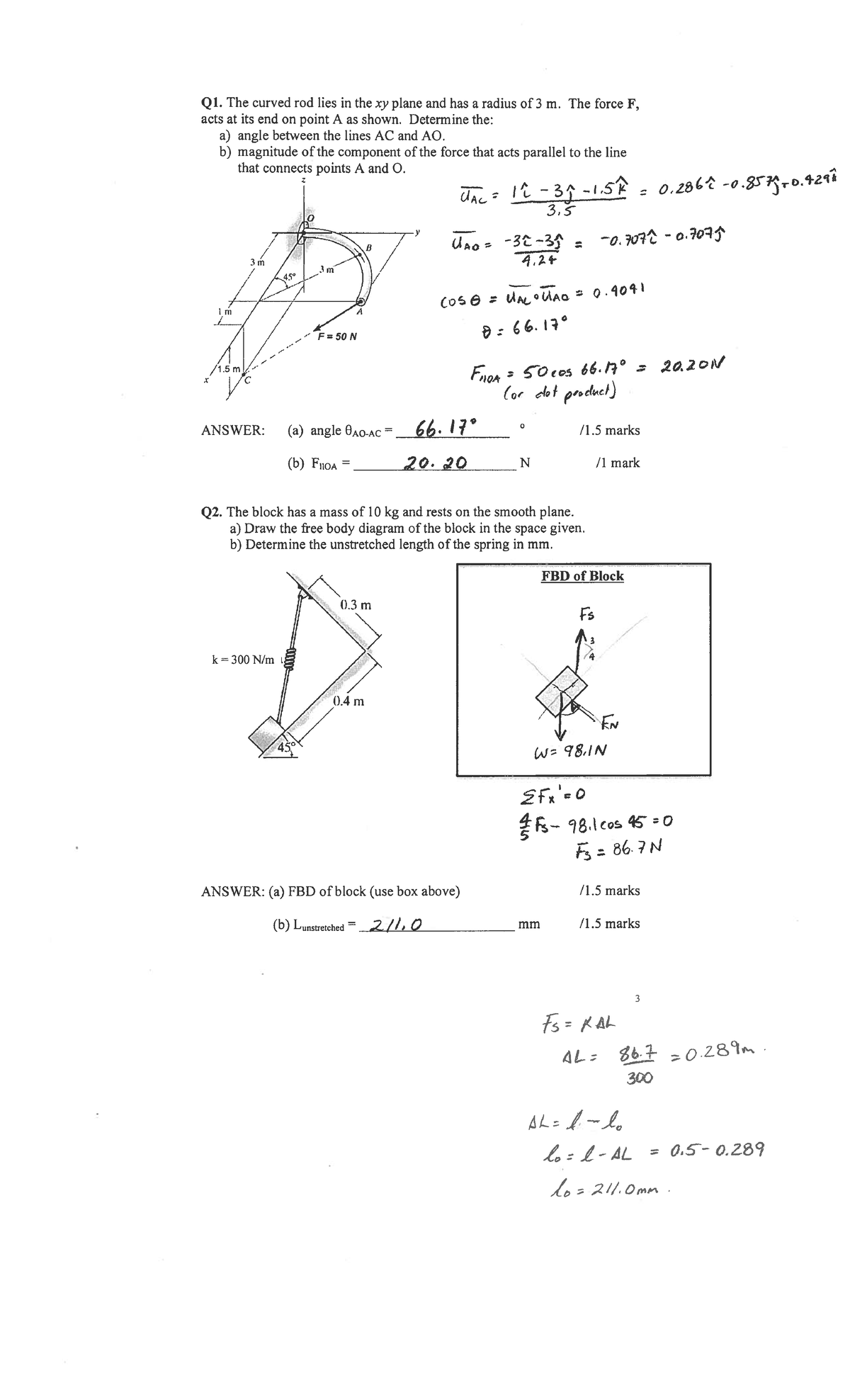 ENGG 202 - W15 MT1 Solutions - Engineering 202 - Studocu