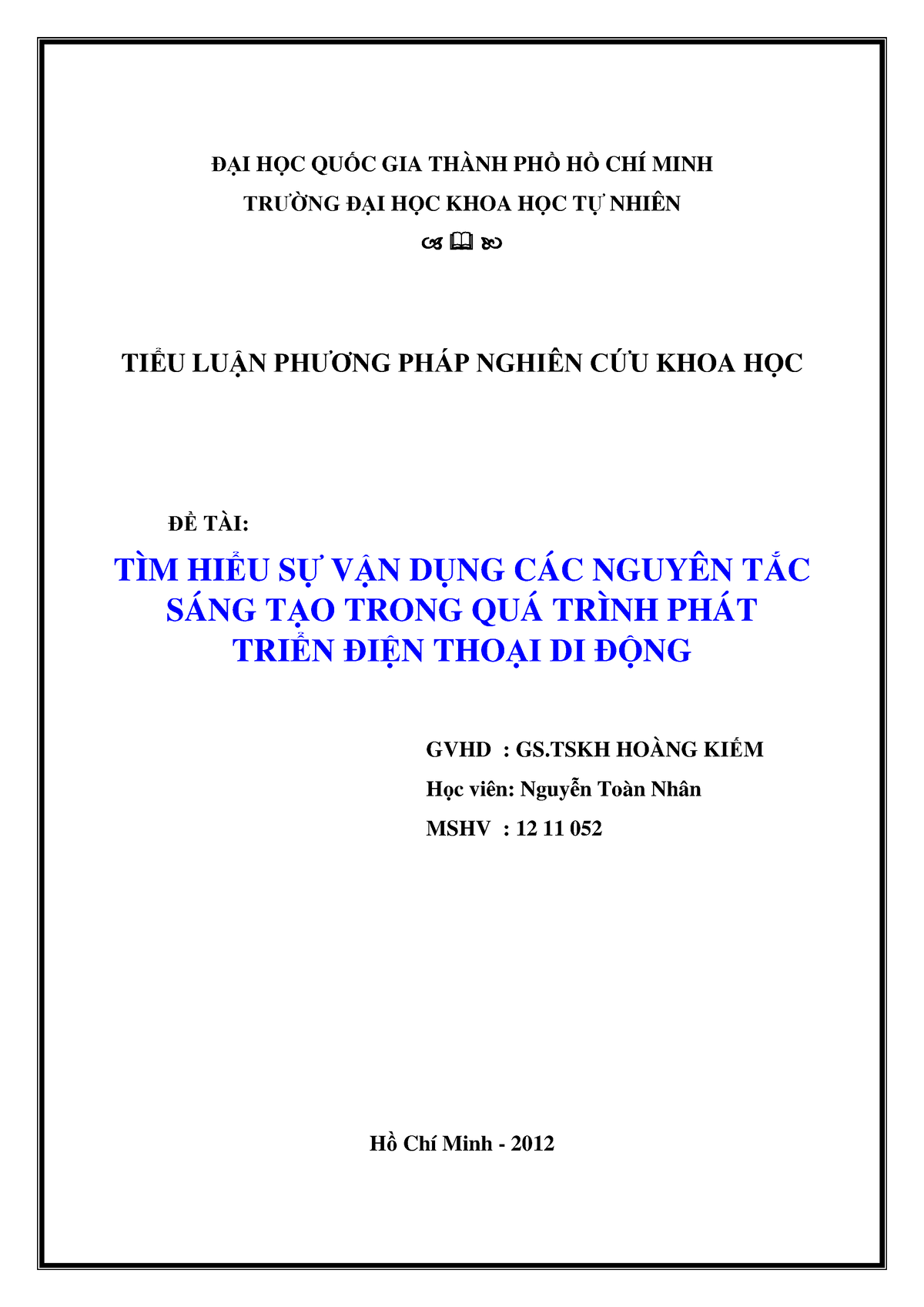 Tailieuxanh 1211052 Nguyentoannhan 2845 - ĐẠI HỌC QUỐC GIA THÀNH PHỒ HỒ ...