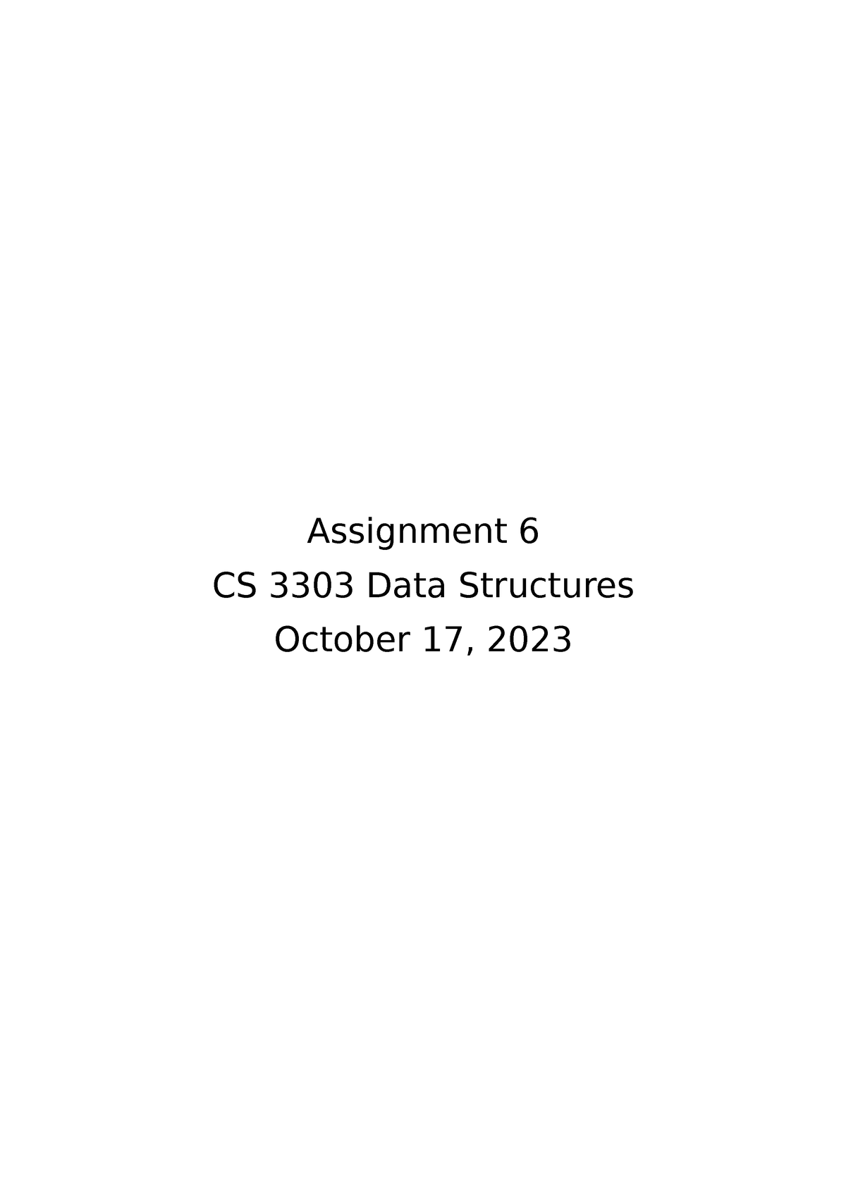 cs 3303 assignment unit 6