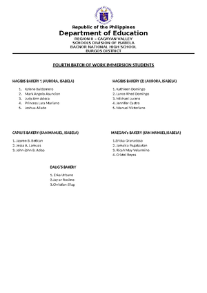 Immersion docs - senior high - Studocu
