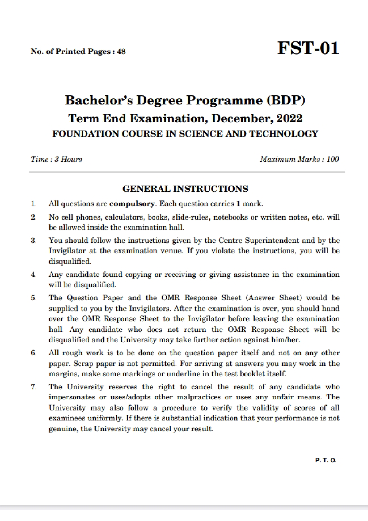 fst 1 assignment question paper 2019 20