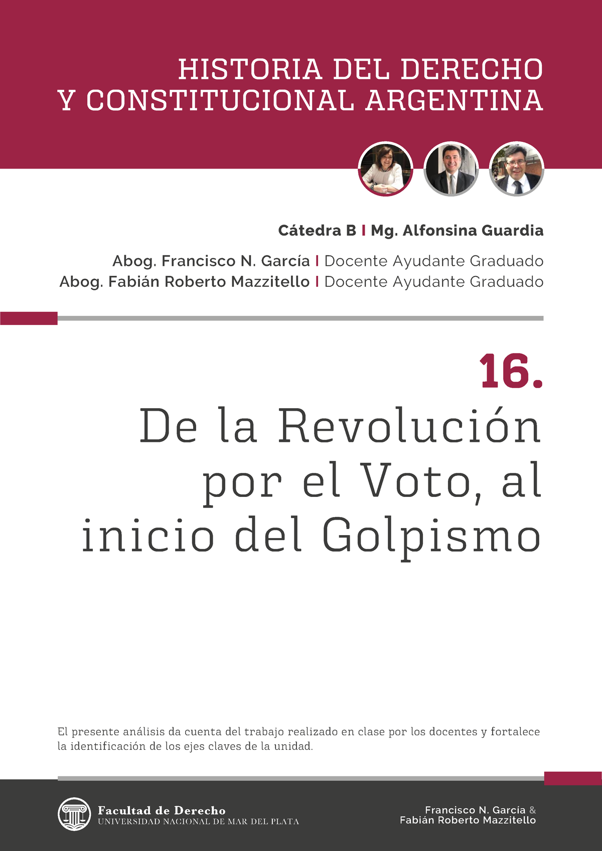 GUIA Nº 16 - Historia Constitucional - C·tedra B I Mg. Alfonsina ...