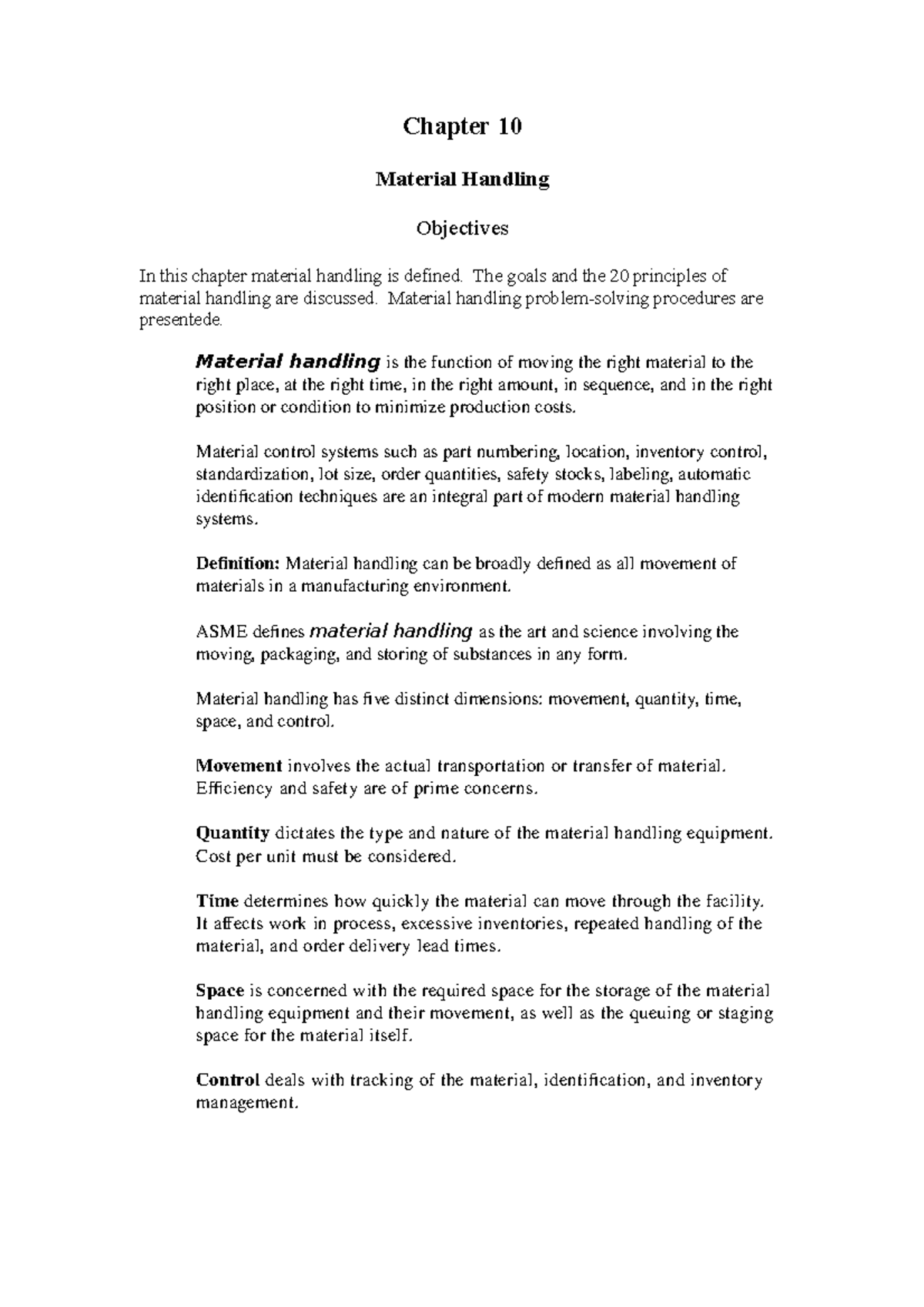 chapter-10-material-handling-chapter-10-material-handling-objectives