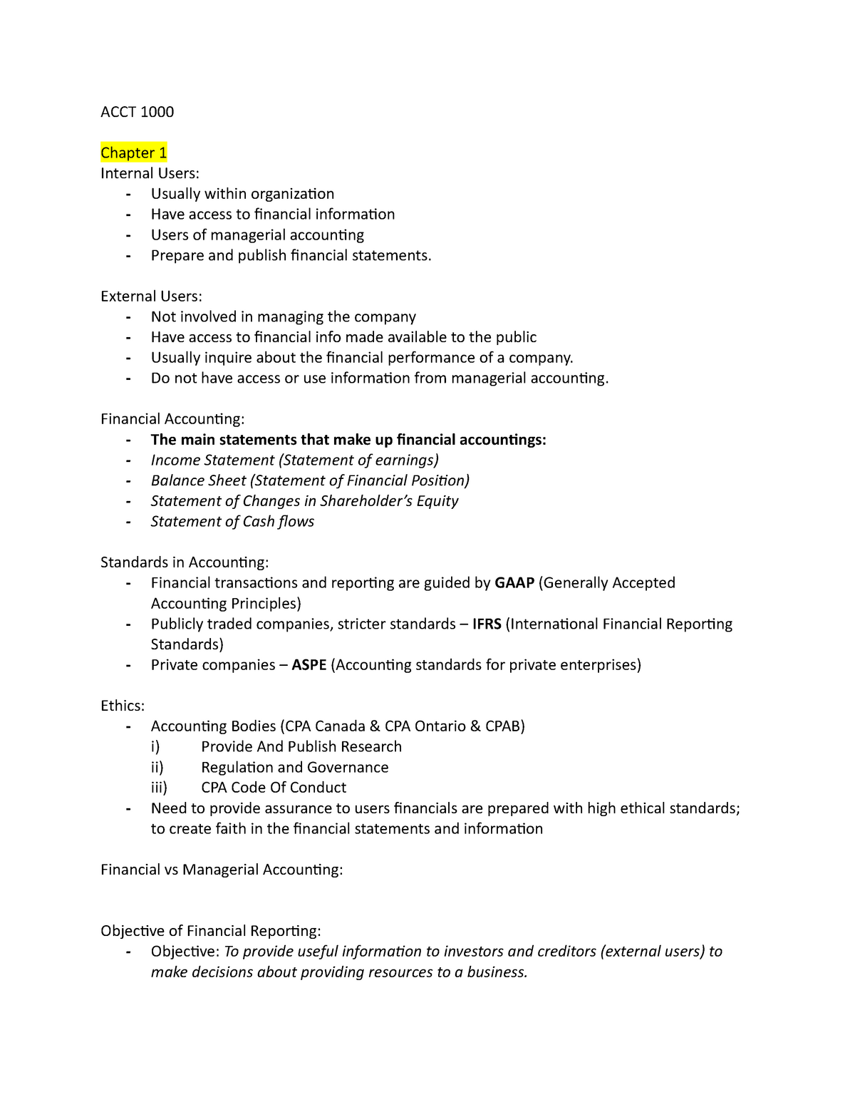 ACCT 1000 Slides Notes - bsjswsj w jwdd d djd. d dj d d jd d djdjdj ddj ...