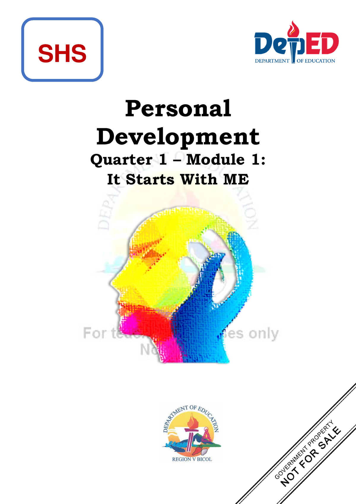 Personal Development Q1 M1 Personal Development Quarter 1 Module 1 It Starts With Me Shs 6701