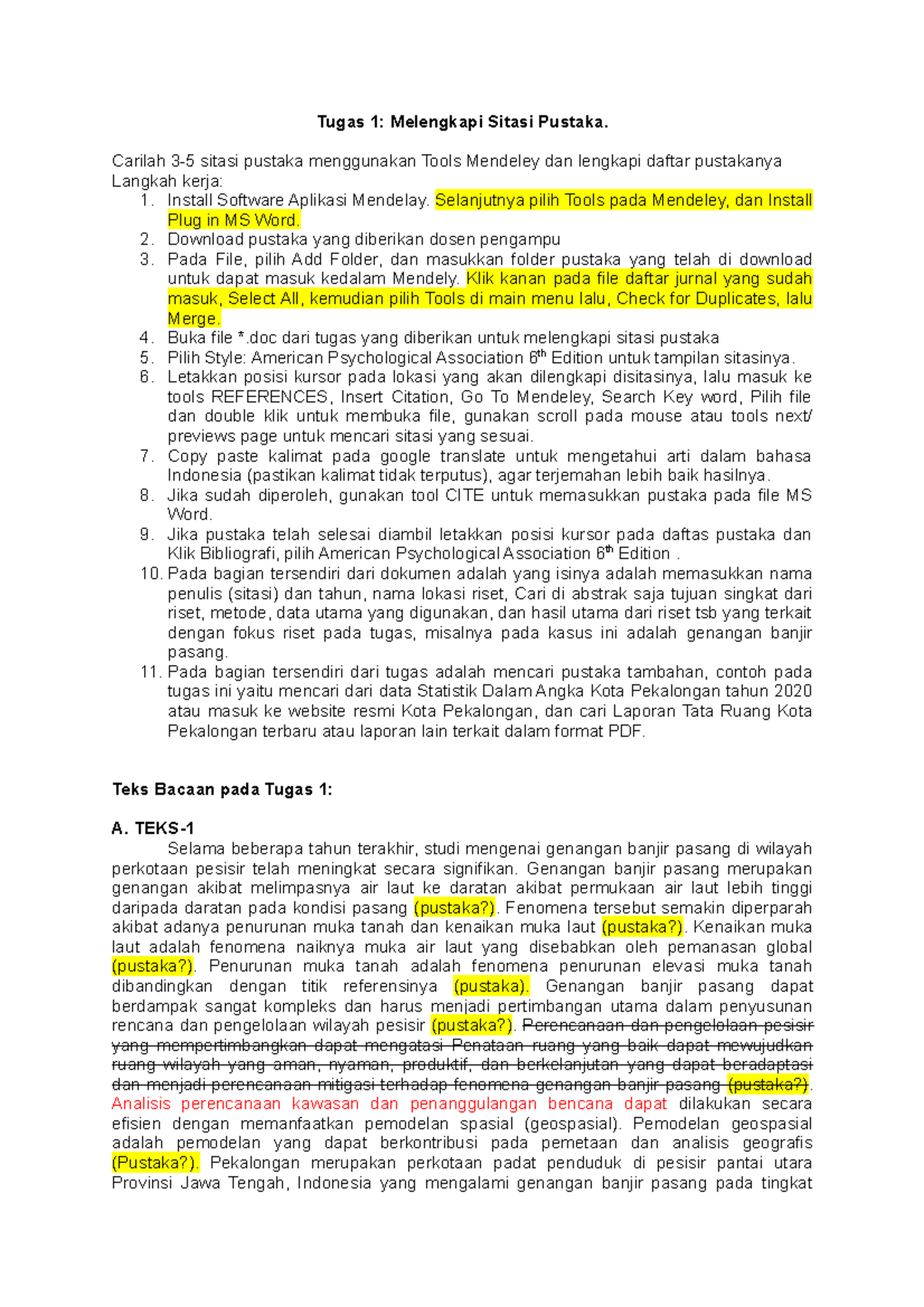 Metode Penelitian - Practice - Tugas 1: Melengkapi Sitasi Pustaka ...