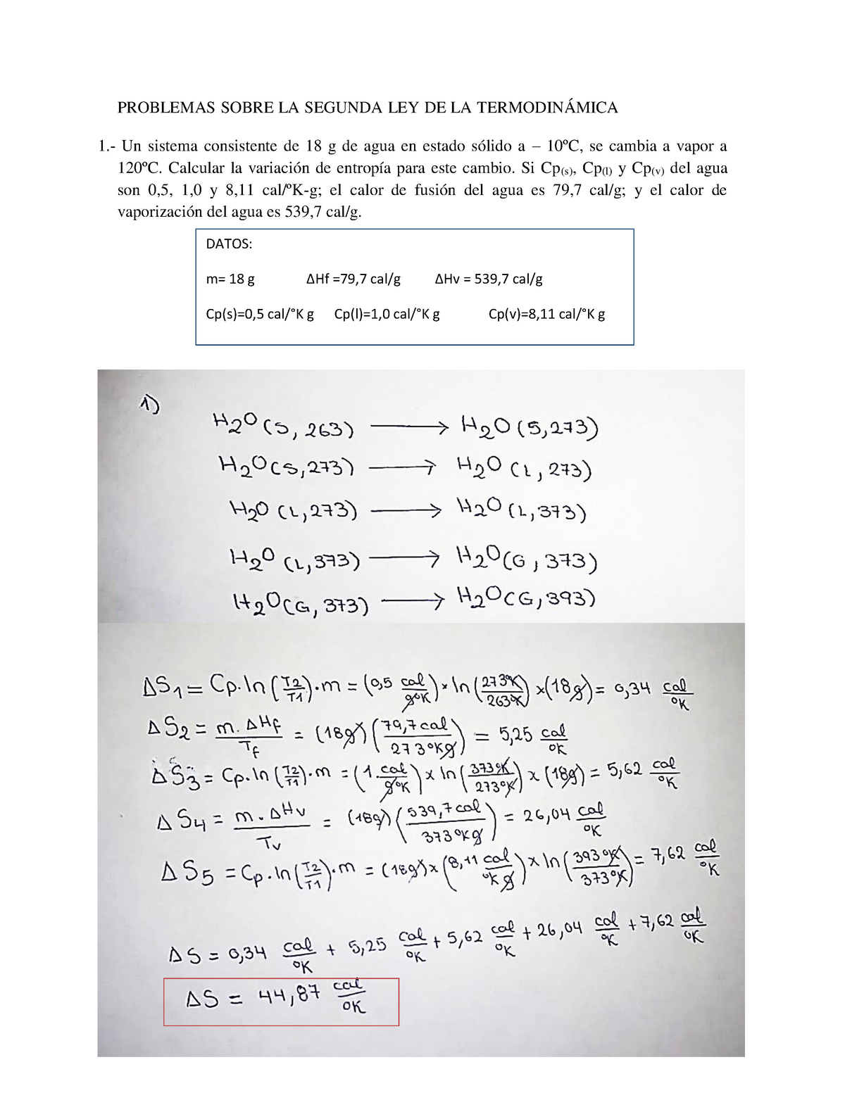 2. Problemas Resueltos De 2ª Ley De La Termodinámica - Warning: TT ...