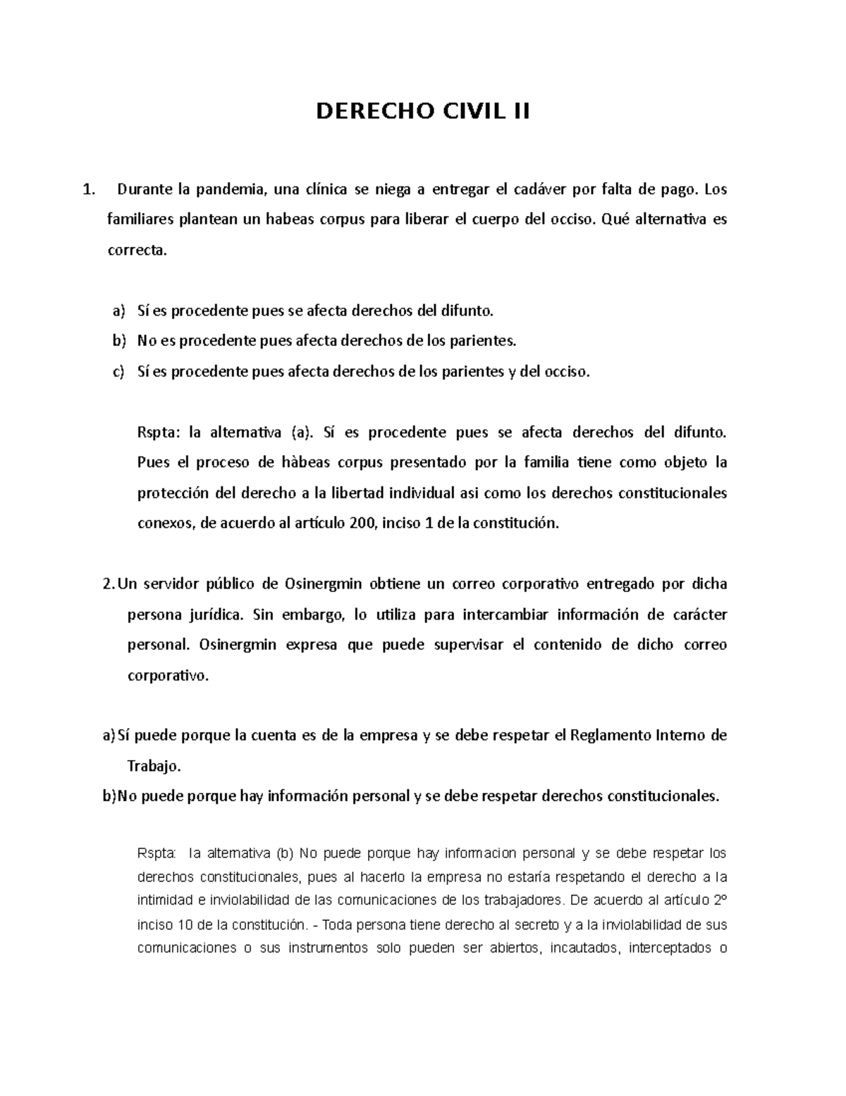 Derecho Civil II Tarea - DERECHO CIVIL II Durante La Pandemia, Una ...