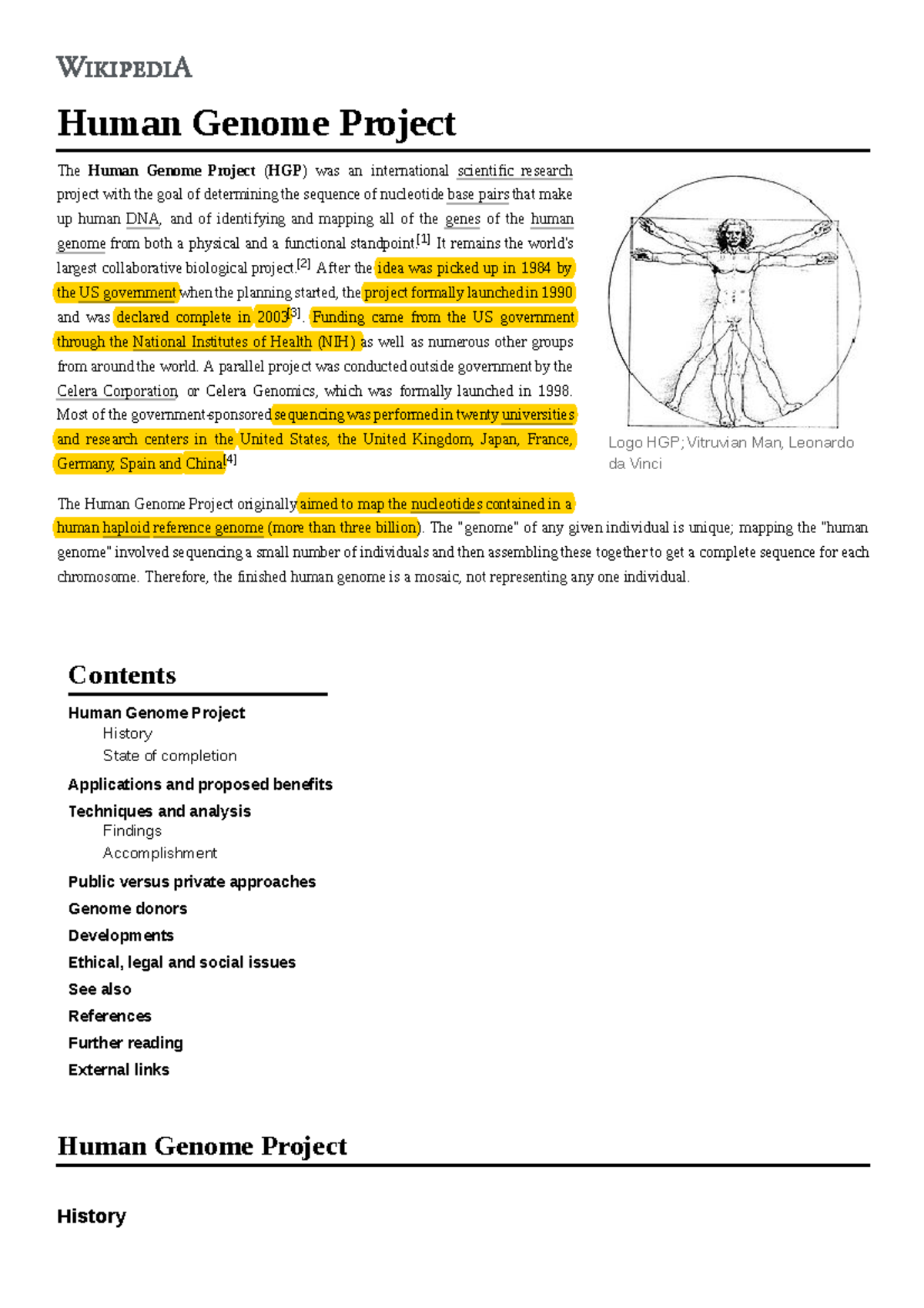 case study on human genome project