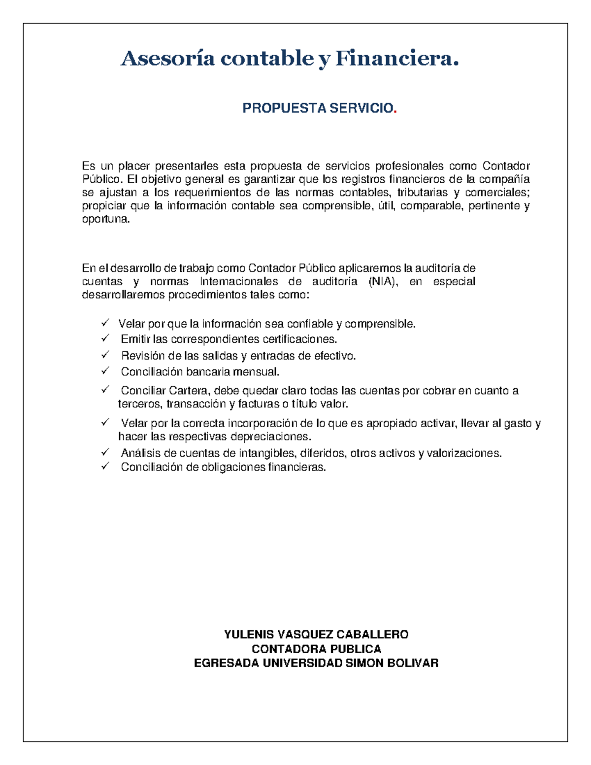 Propuesta Asesoria Contable Y Tributaria 2024 - Asesoría contable y ...