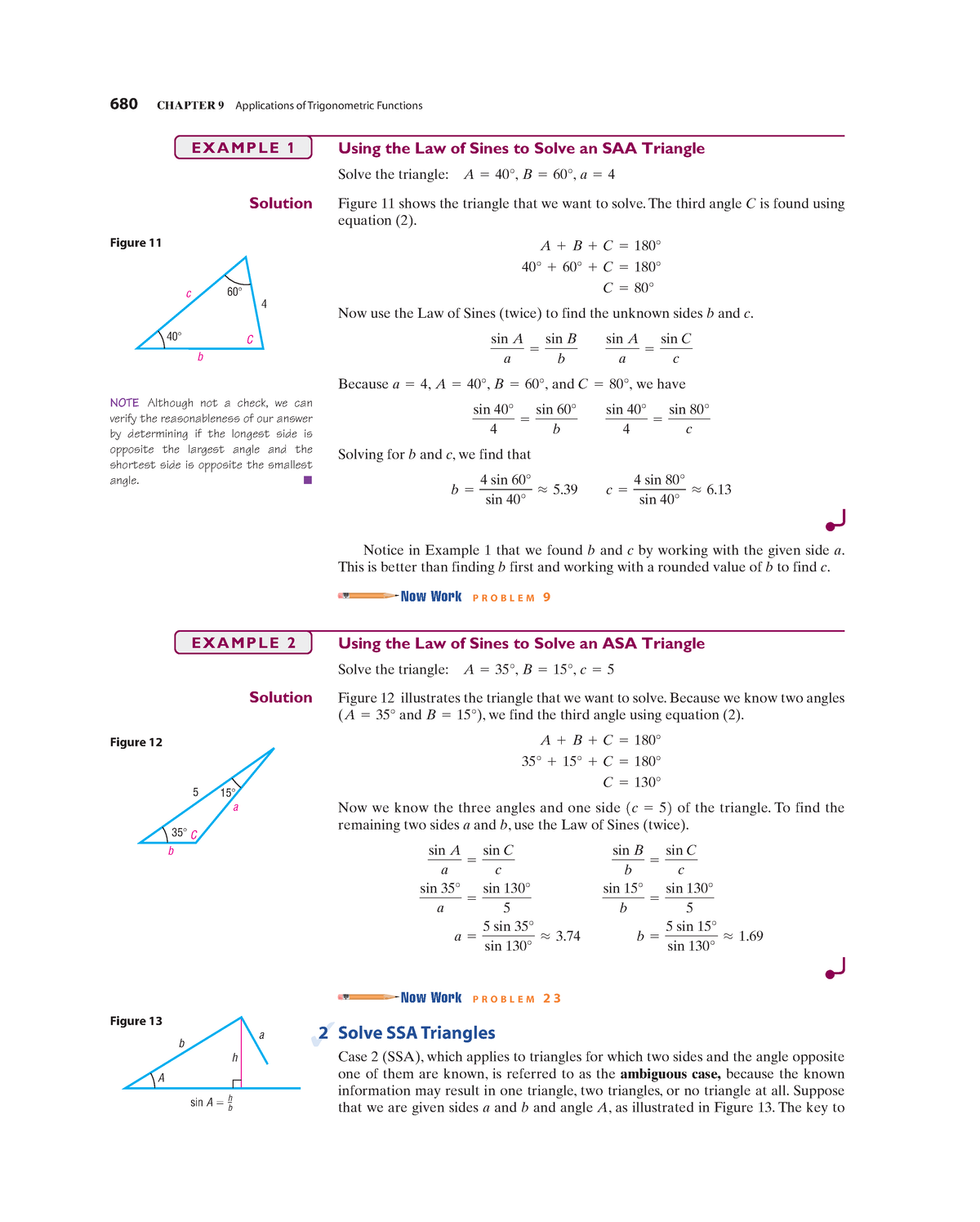 Mathematics Algebra Trigonometry 76 680 Chapter 9 Applications Of Trigonometric Functions