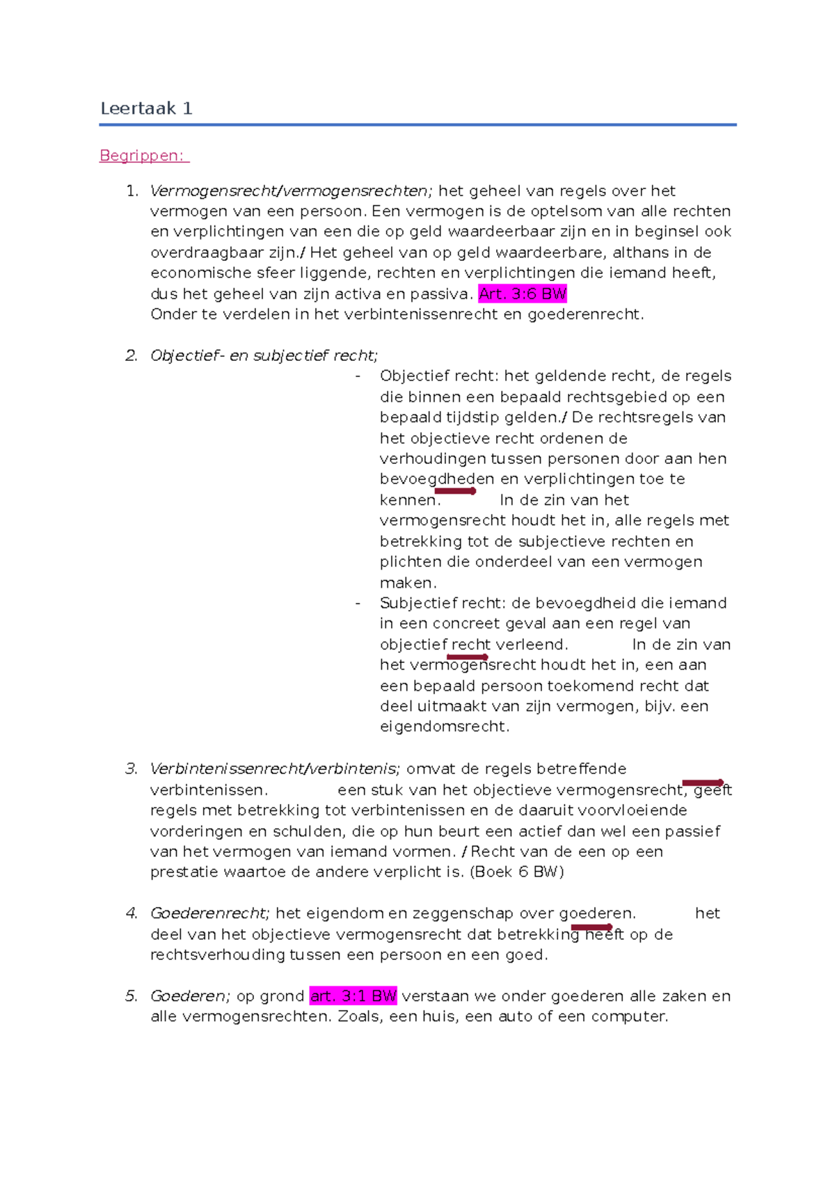 Vermogensrecht Samenvatting Boom Basics - Studeersnel