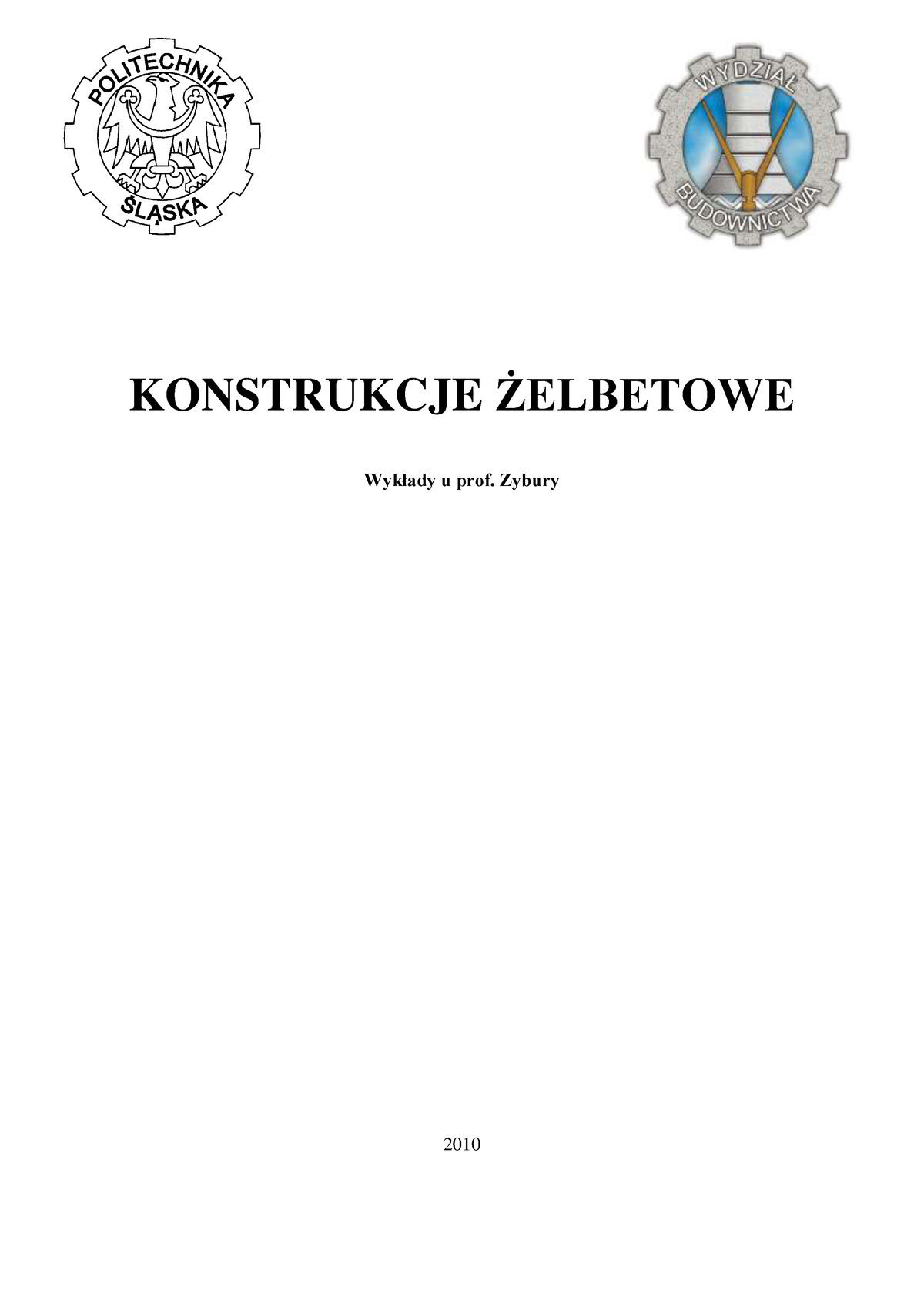 Konstrukcje-Ż Elbetowe - KONSTRUKCJE {ELBETOWE Wykłady U Prof. Zybury ...