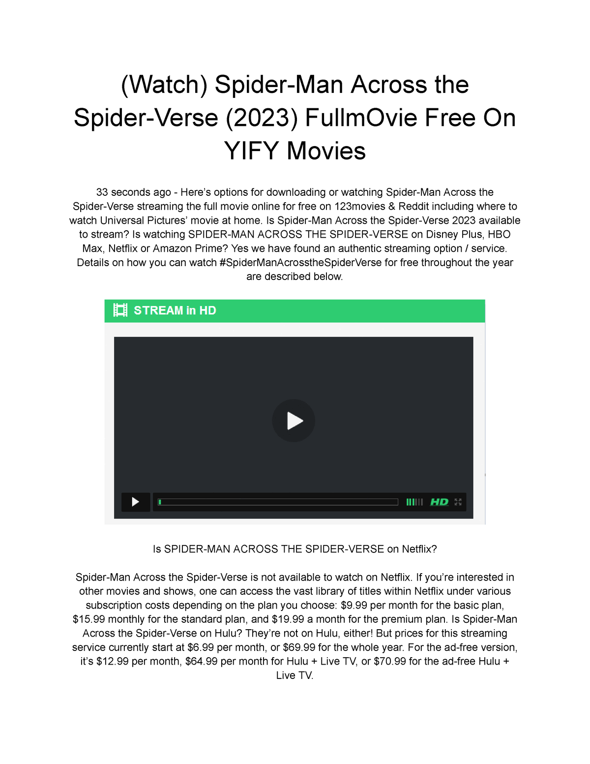 WATCH Spider-Man: Across the Spider-Verse (2023) FULLMOVIE FREE