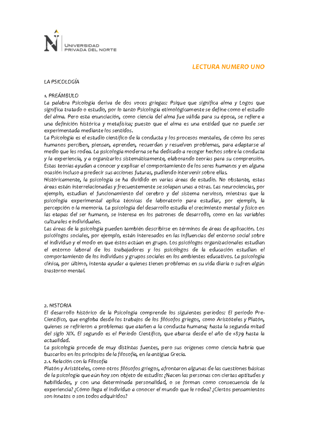 01+sesión+Lectura+01+Fun Psi - LECTURA NUMERO UNO LA PSICOLOGÕA 1. PRE ...
