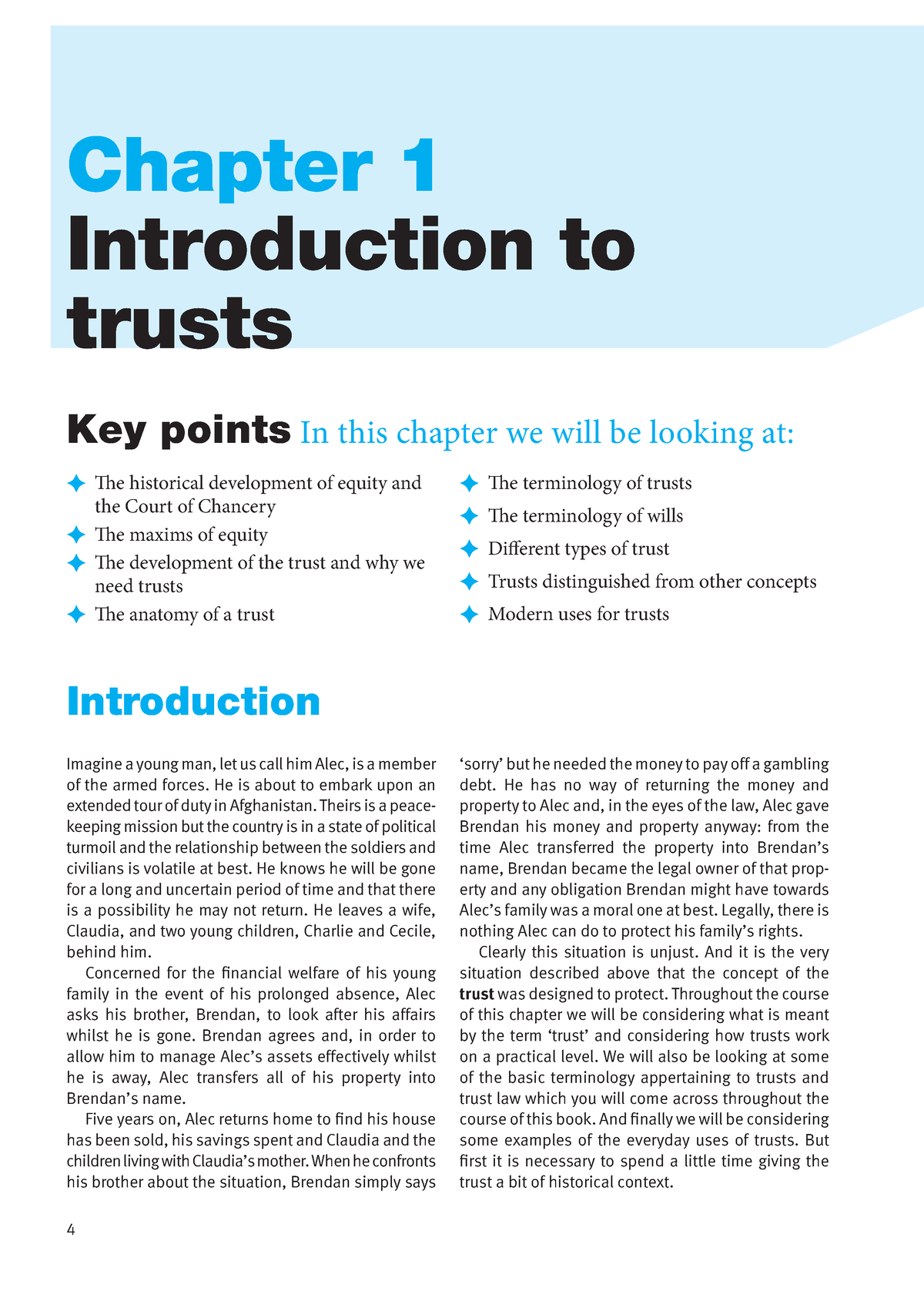 Additional Chapter Trusts - Chapter 1 Introduction To Trusts Key Points ...