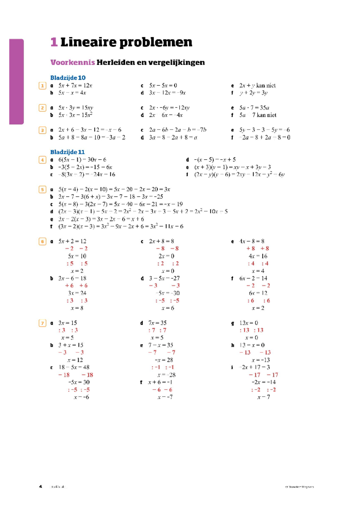 Uitwerkingen 3 Havo Wi H01 12e Editie - Wiskunde B - Studeersnel